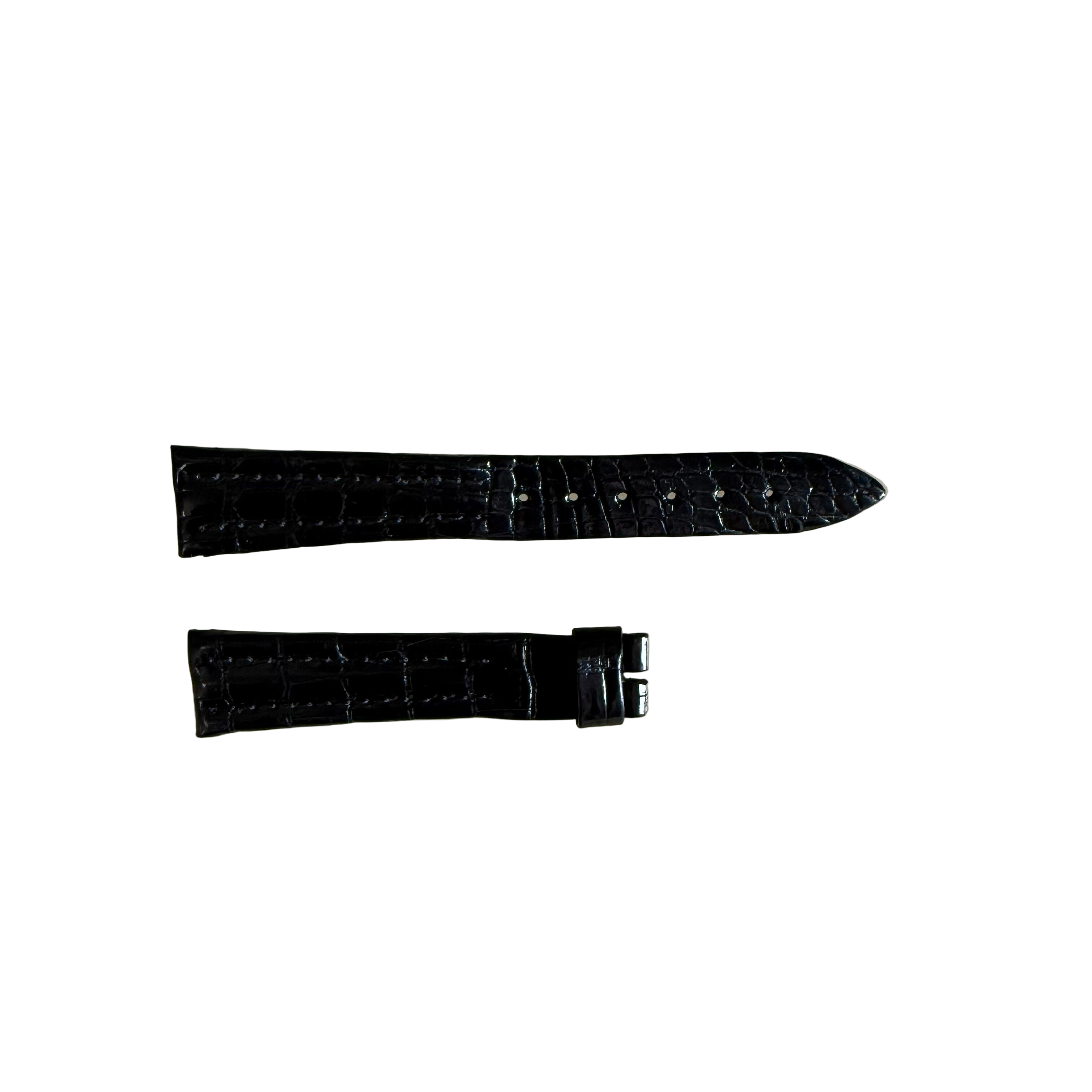 Authentic Breguet Black Crocodile Watch Strap Band 18mm Padded & Stitched