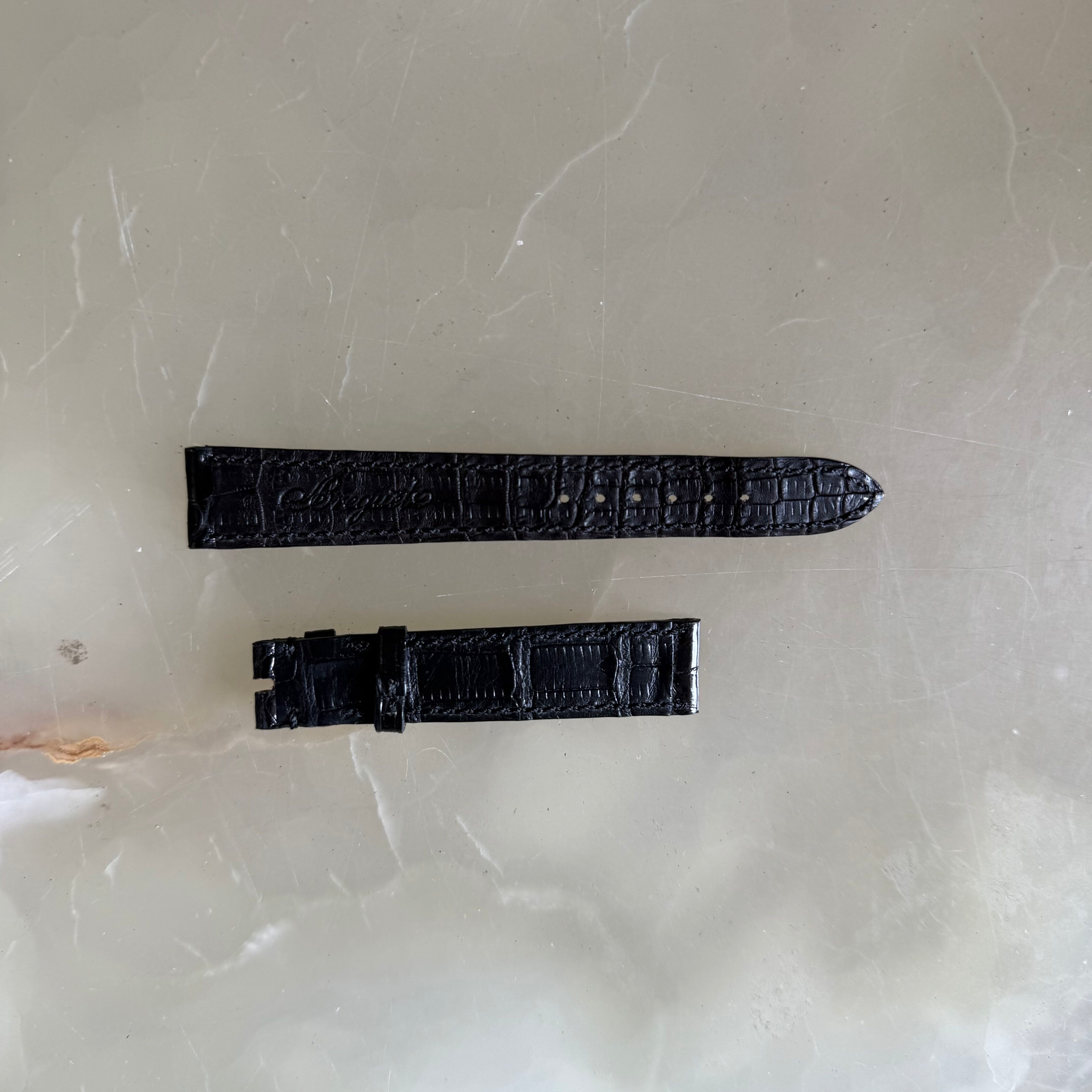 Authentic Breguet Black Crocodile Watch Strap Band 16mm