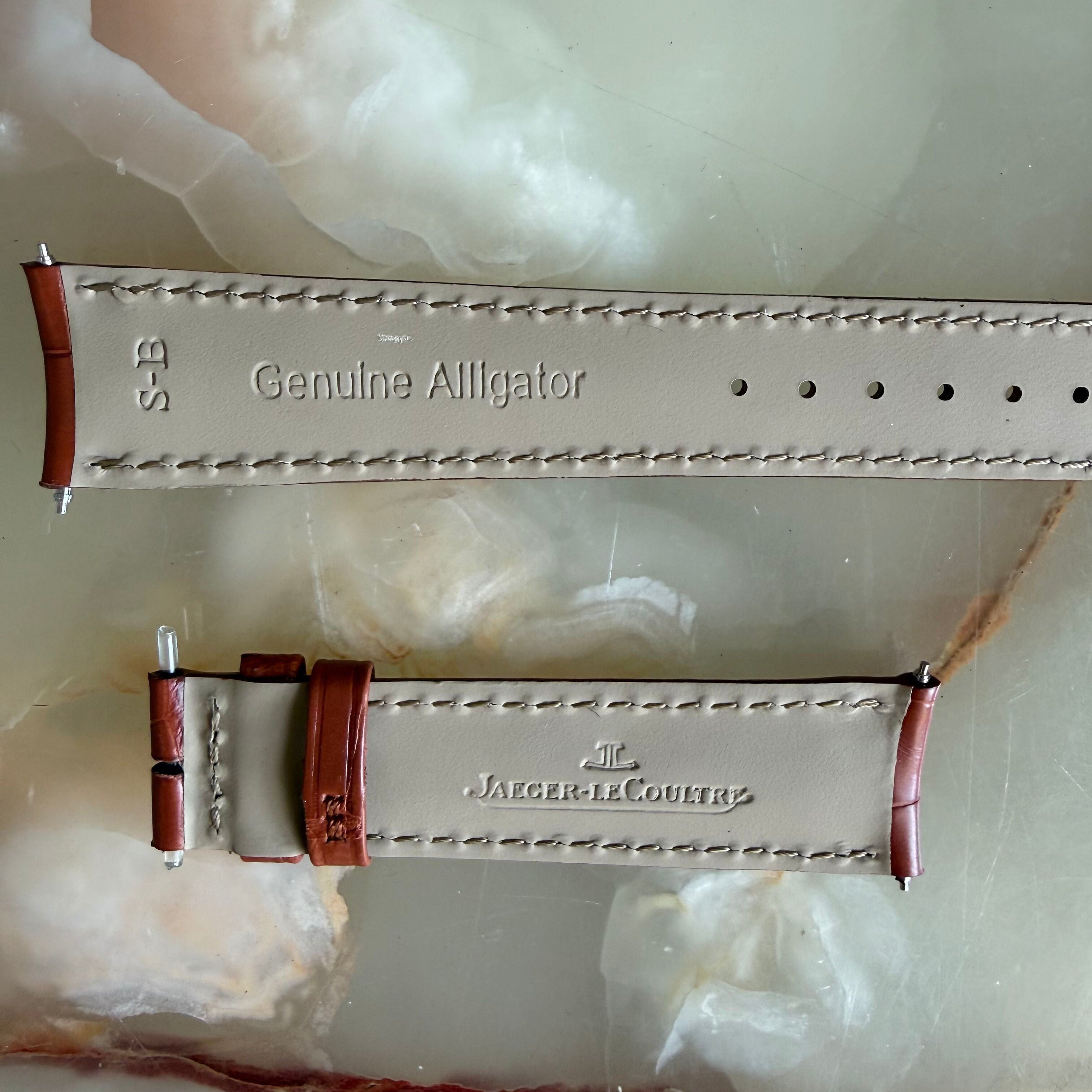 Authentic Jaeger LeCoultre Brown Alligator Watch Strap Band 19mm