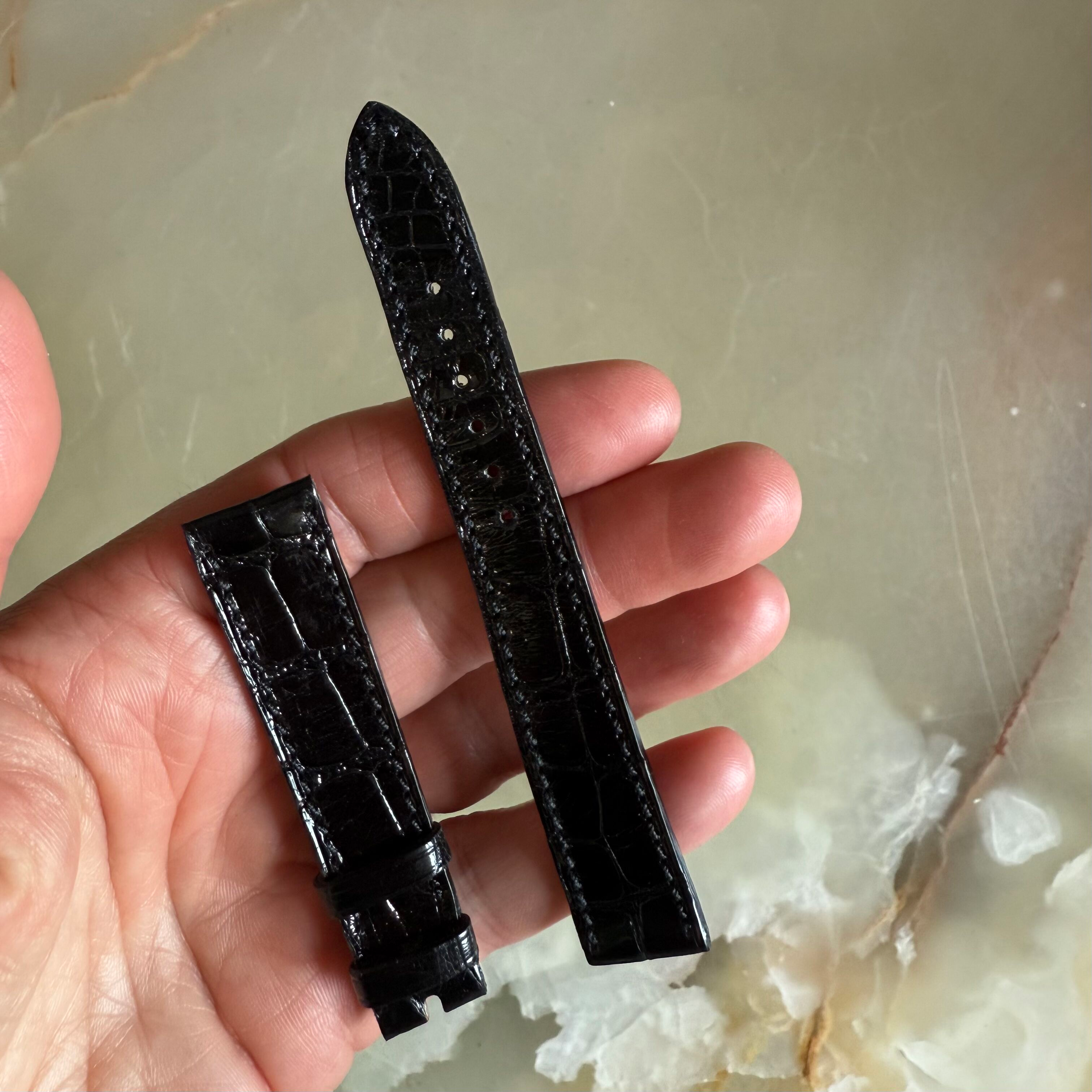 Authentic Breguet Black Crocodile Watch Strap Band 16mm