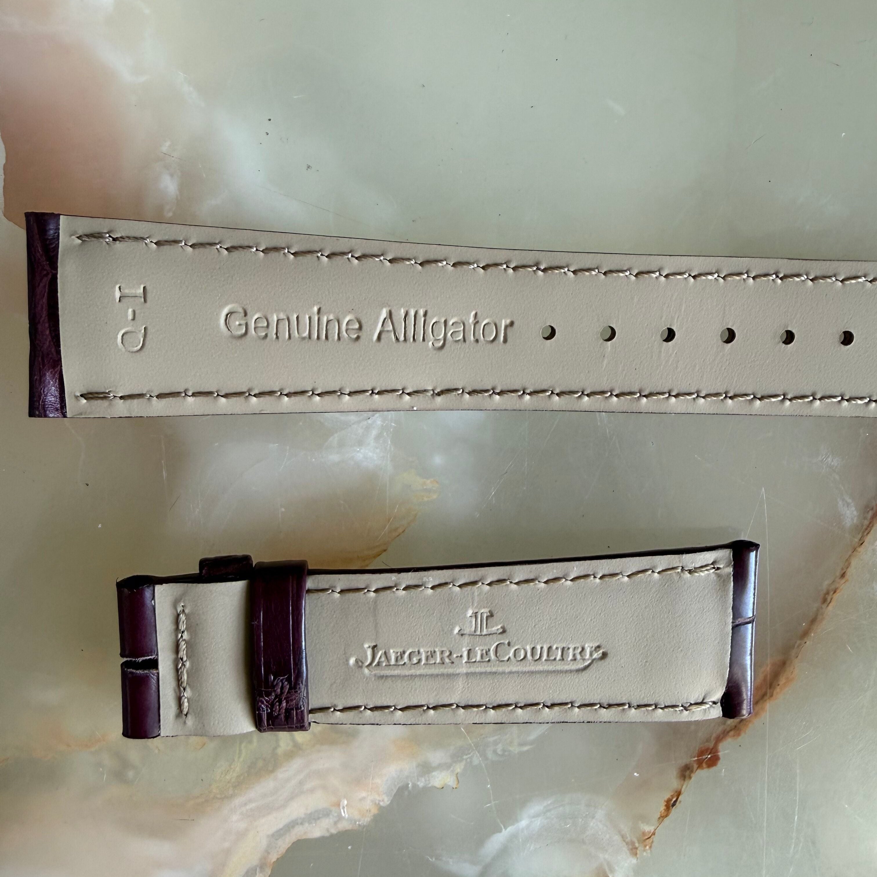 Authentic Jaeger LeCoultre Burgundy Alligator Watch Strap Band 19mm