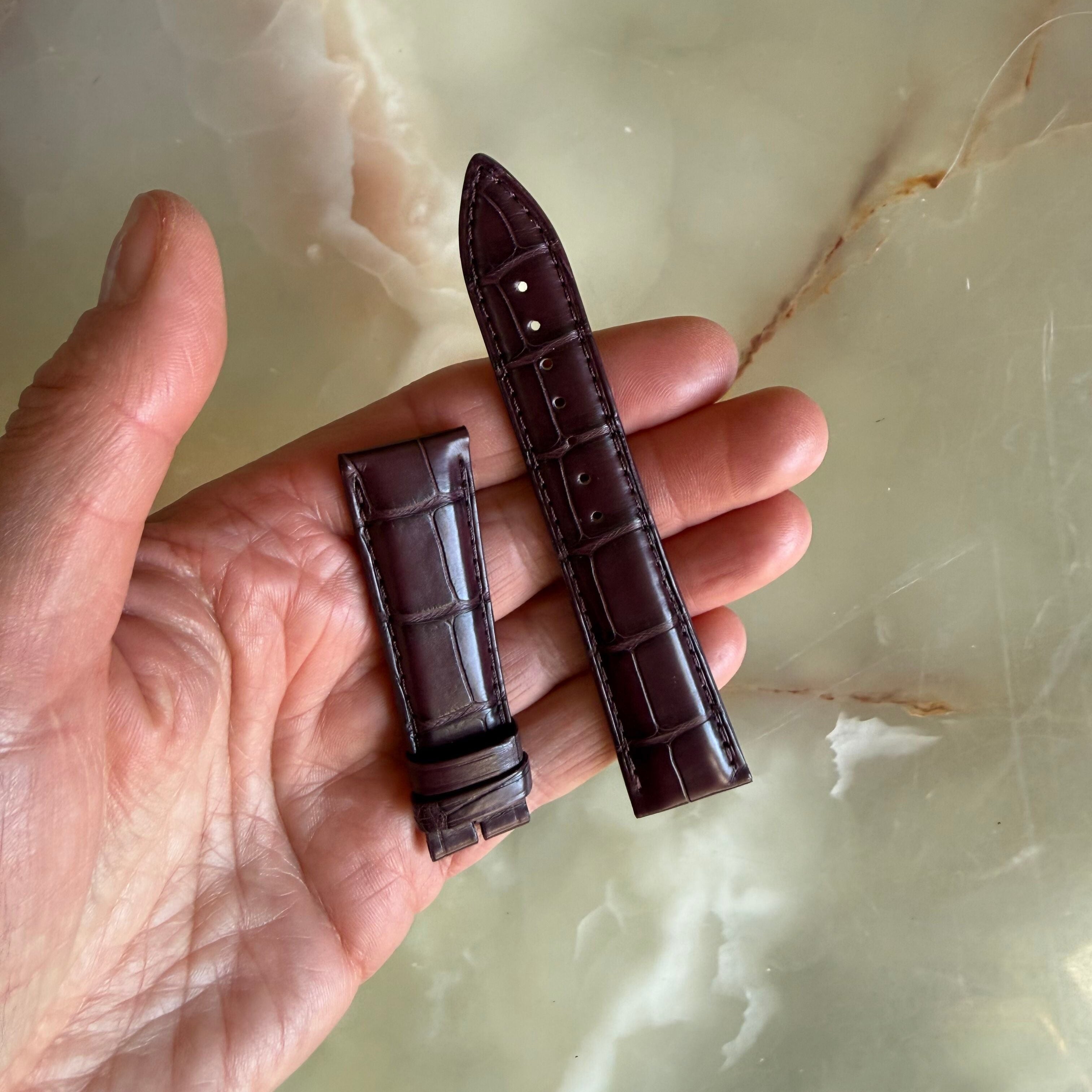 Authentic Jaeger LeCoultre Burgundy Alligator Watch Strap Band 19mm