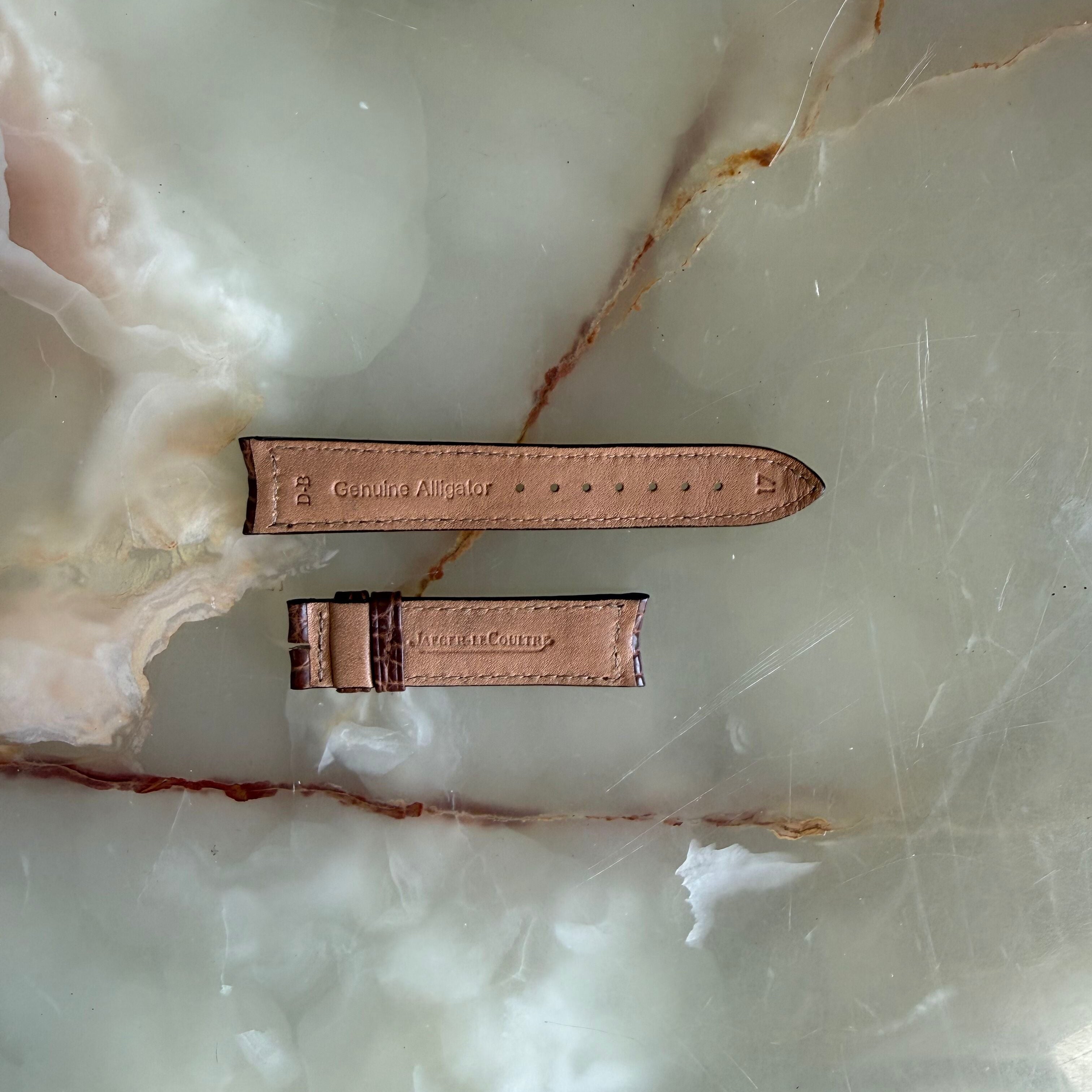 Authentic Jaeger LeCoultre Brown Alligator Watch Strap Band 17.45mm