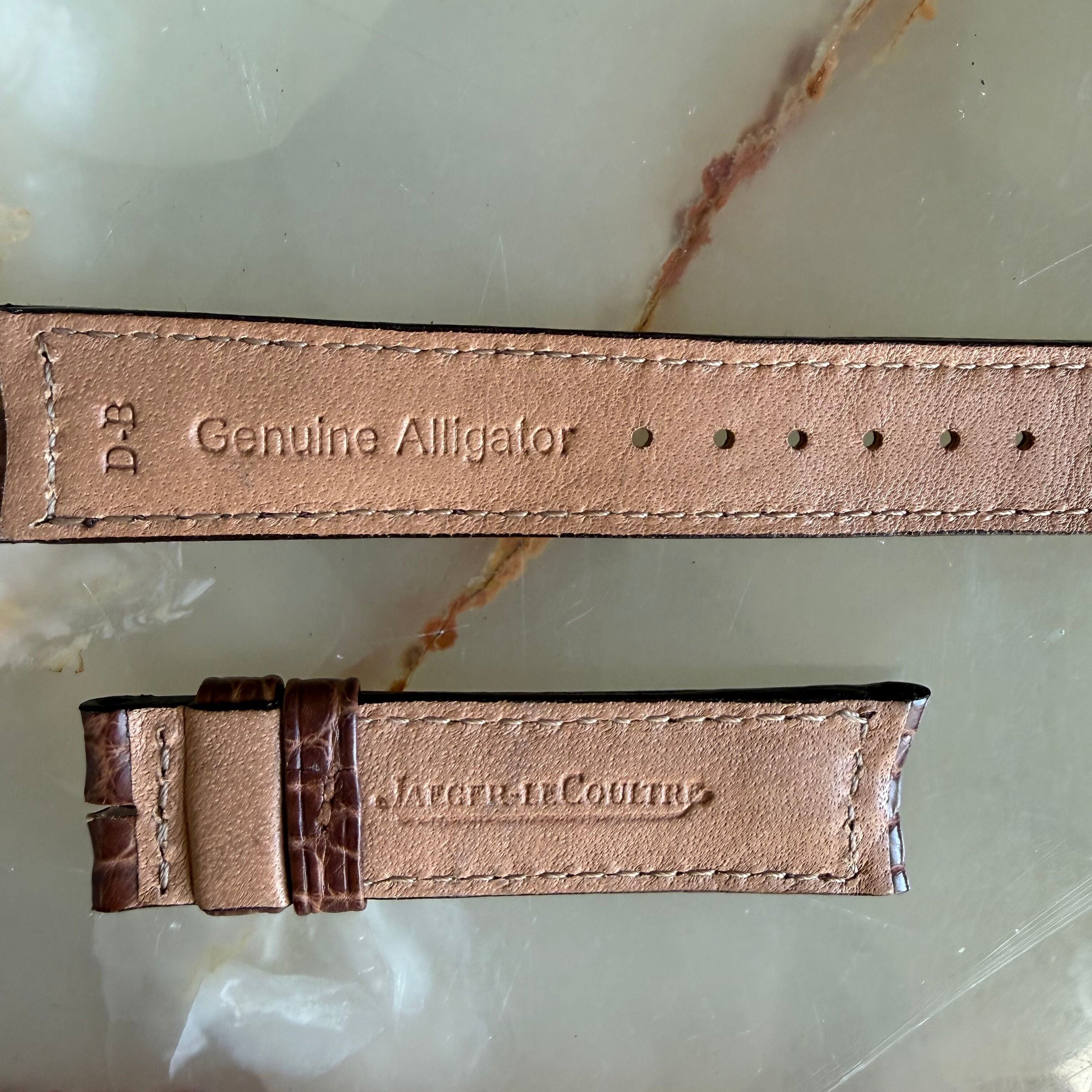 Authentic Jaeger LeCoultre Brown Alligator Watch Strap Band 17.45mm