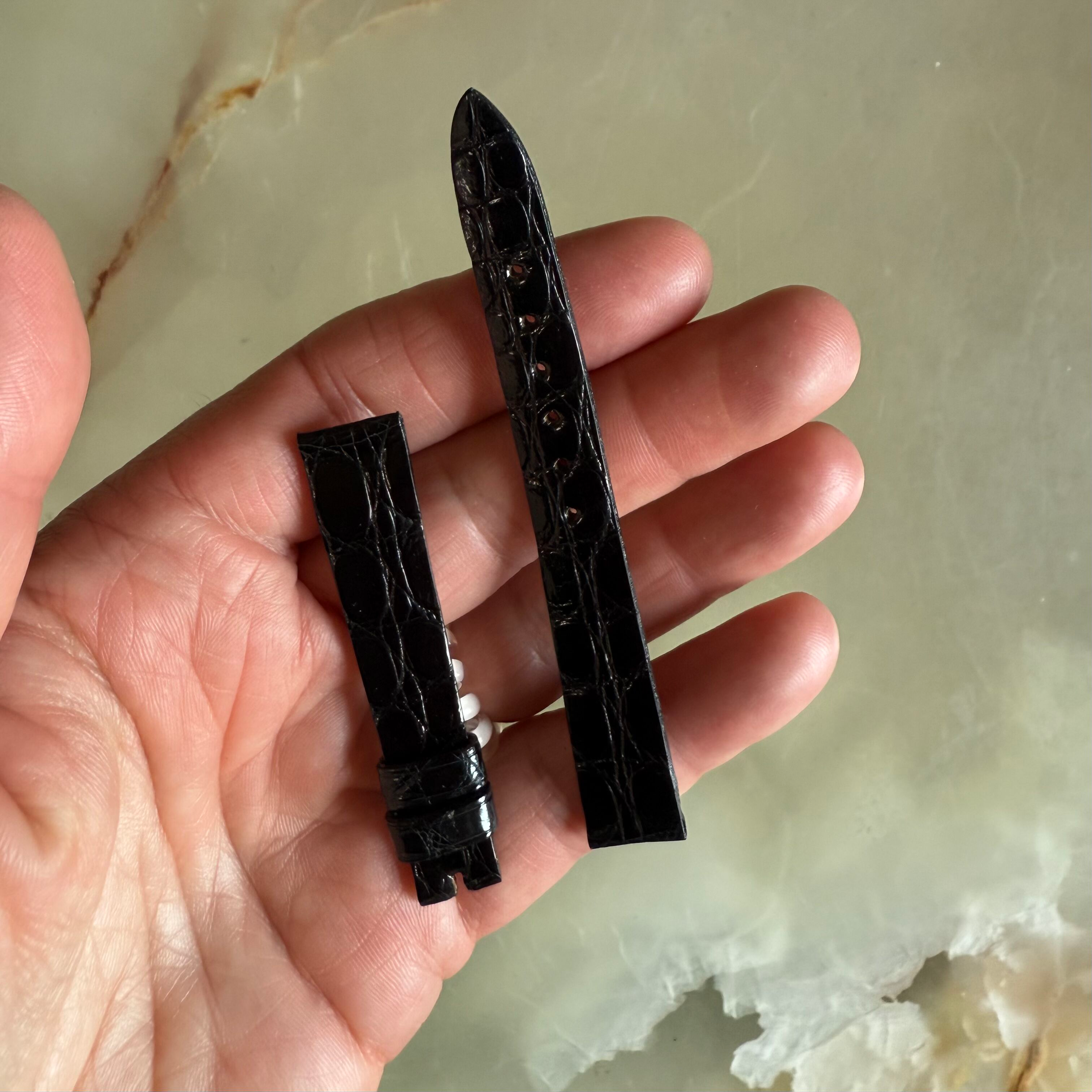 Authentic Breguet Black Crocodile Watch Strap Band 12.5mm