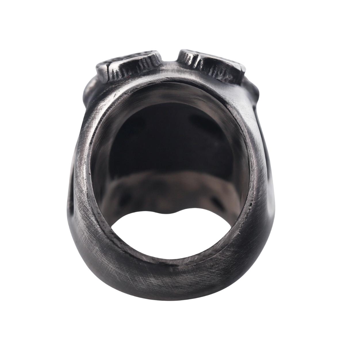 Skull Bomberg Hell Boy Red Crystal Ring