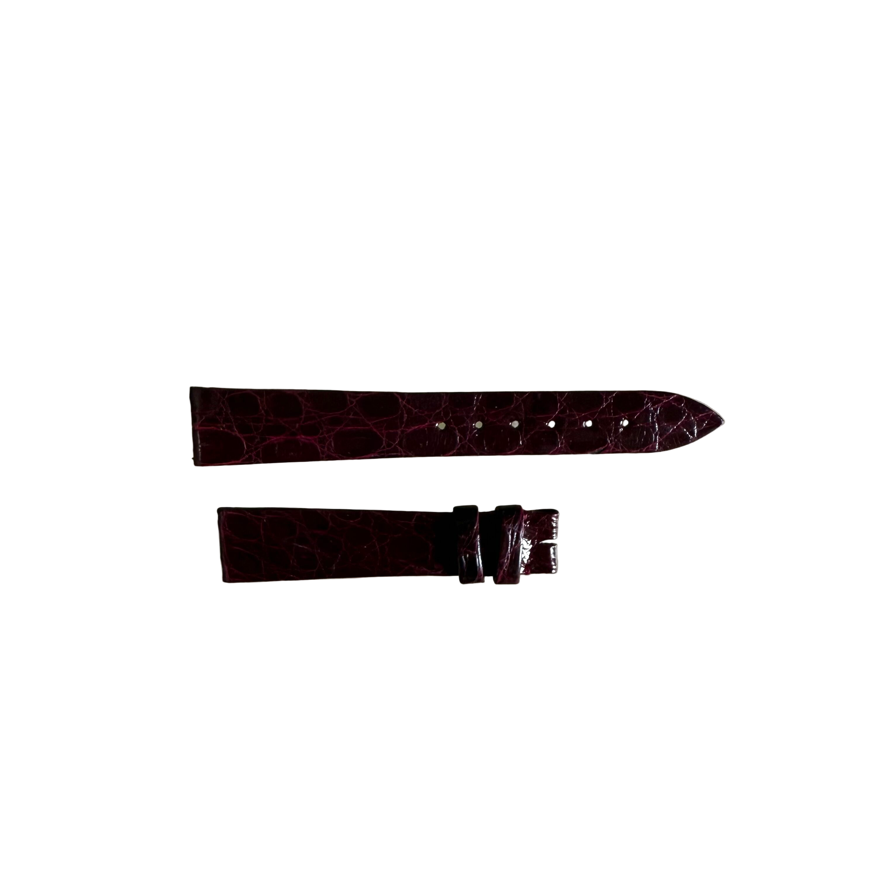 Authentic Breguet Burgundy Crocodile Watch Strap Band 17.5mm