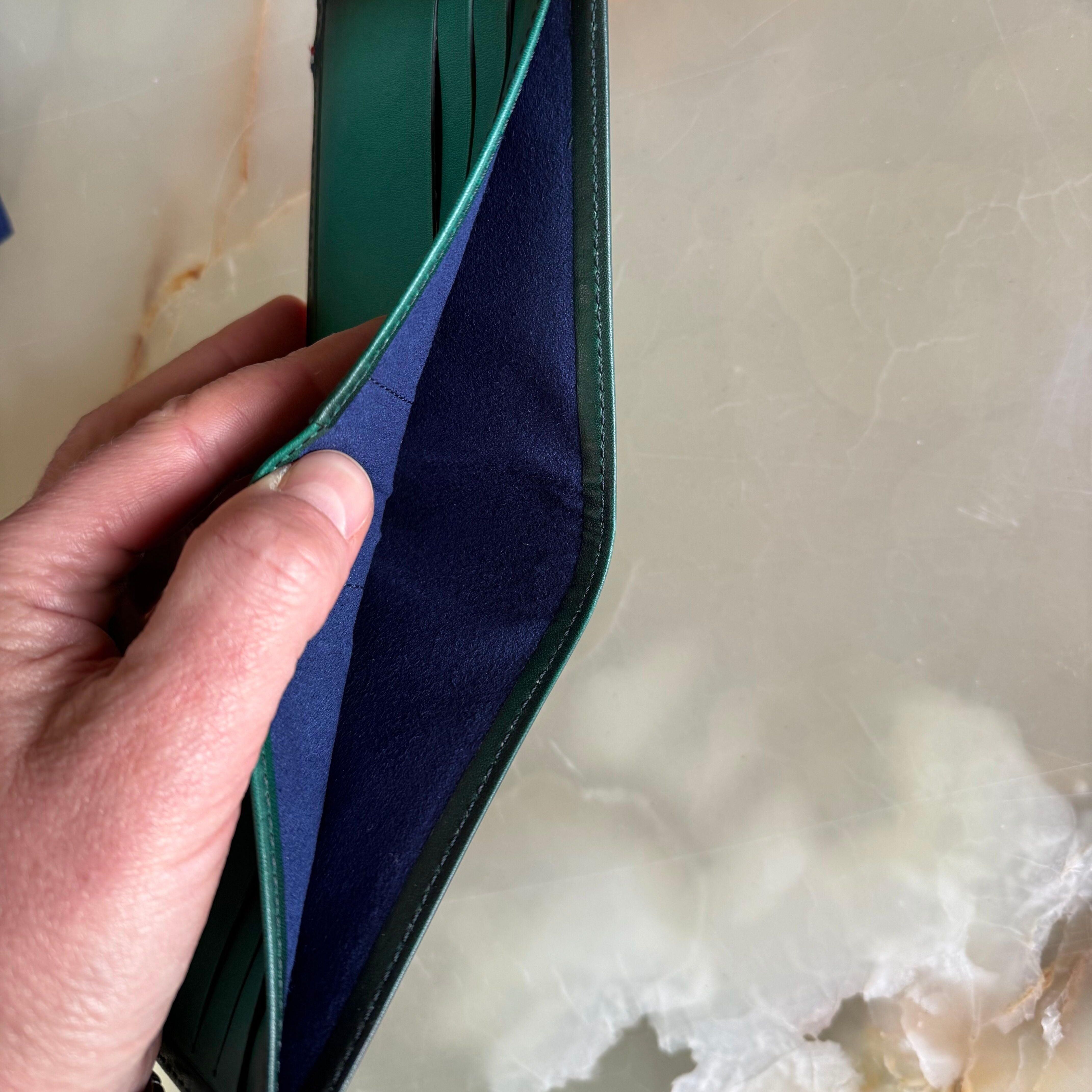 S.T. Dupont Atelier Emerald Green Leather Wallet 190230