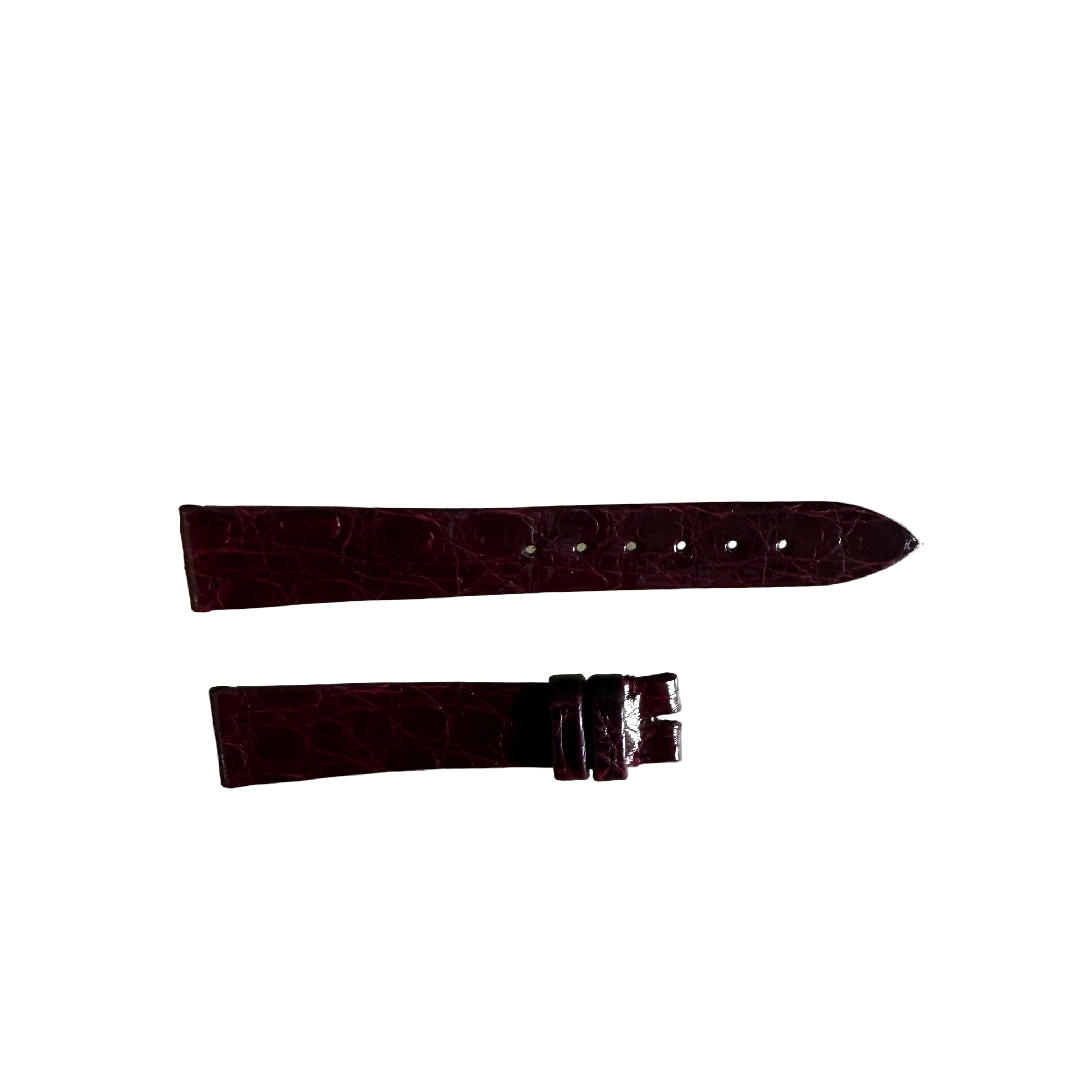 Authentic Breguet Burgundy Crocodile Watch Strap Band 17.5mm