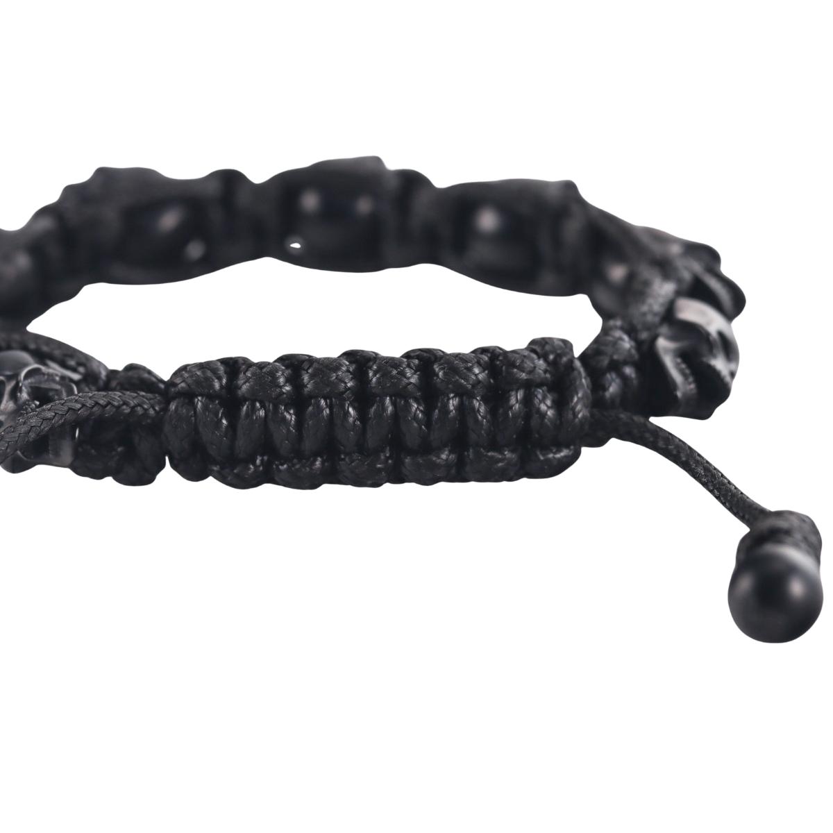 Skull Bomberg Skully Crystal Black Bracelet