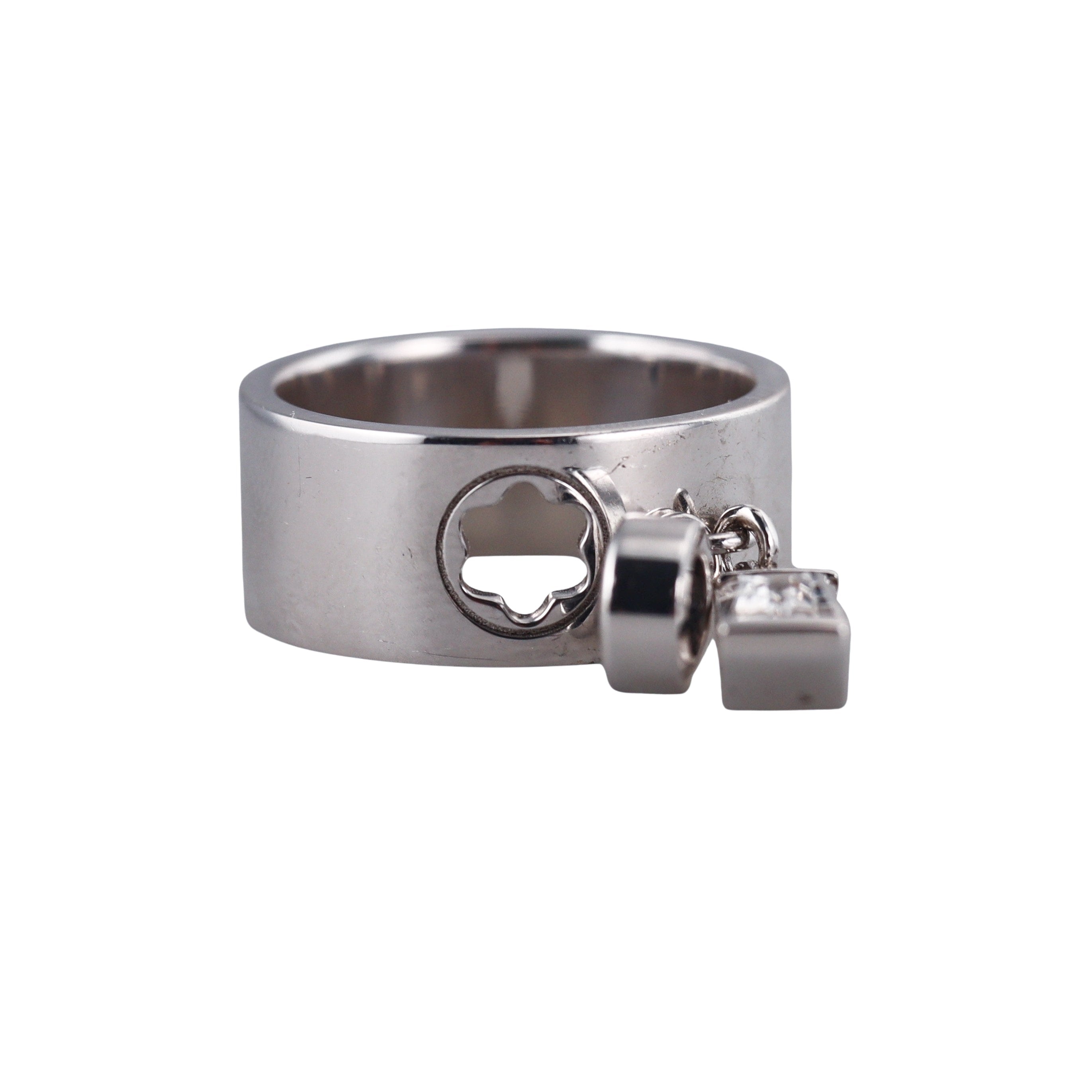 Montblanc Boheme Sterling Onyx Crystal Quartz Ring 36613