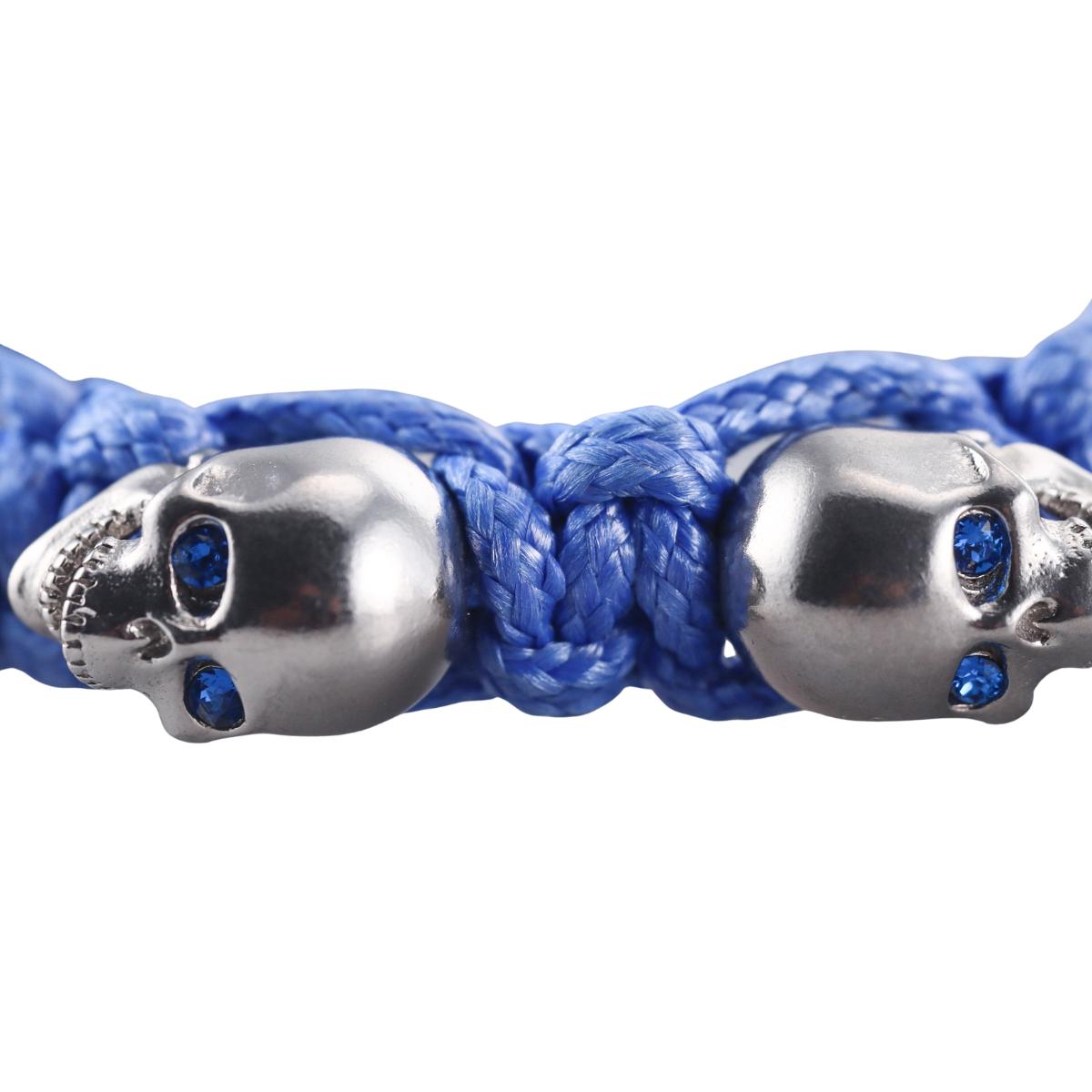 Skull Bomberg Skully Crystal Blue Bracelet