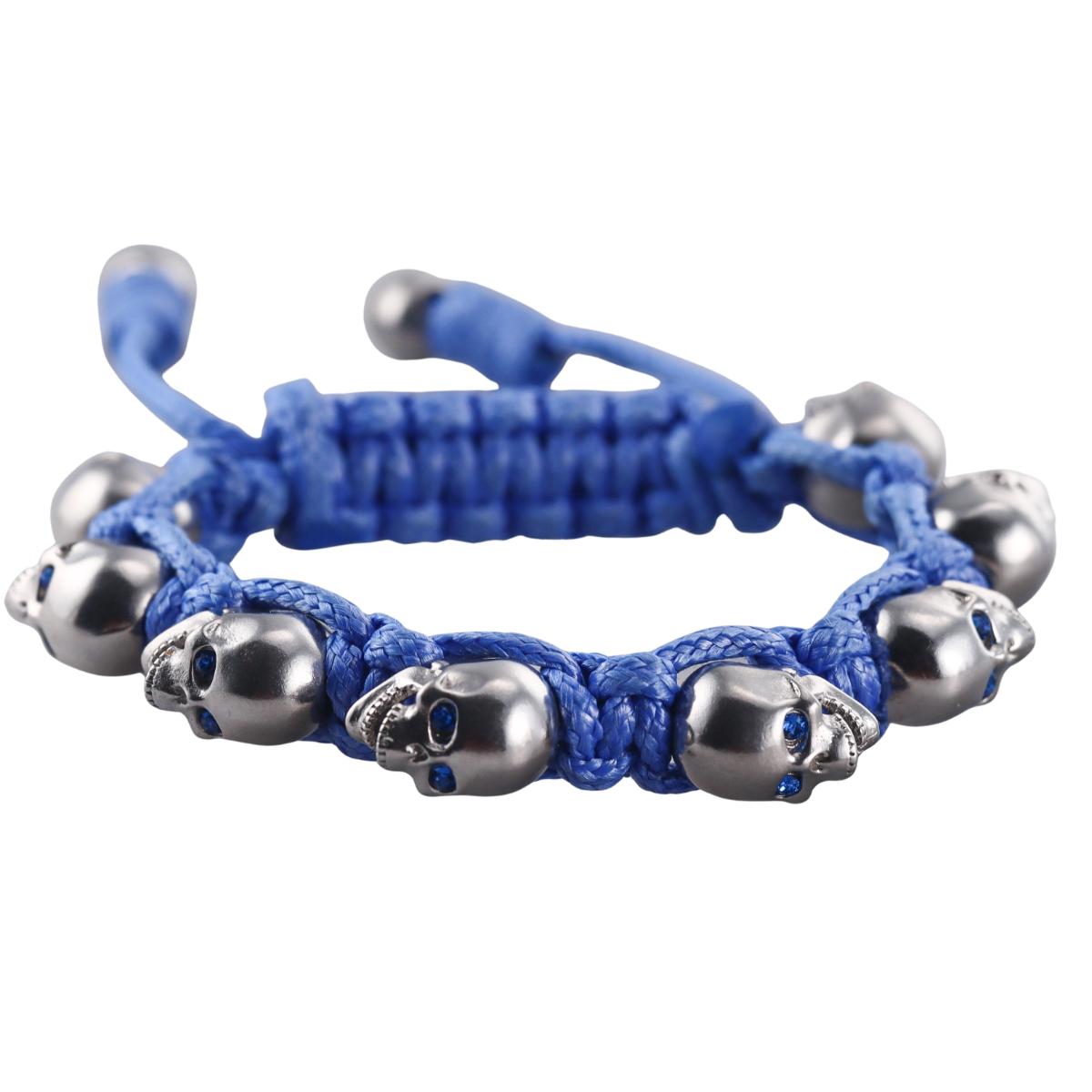 Skull Bomberg Skully Crystal Blue Bracelet
