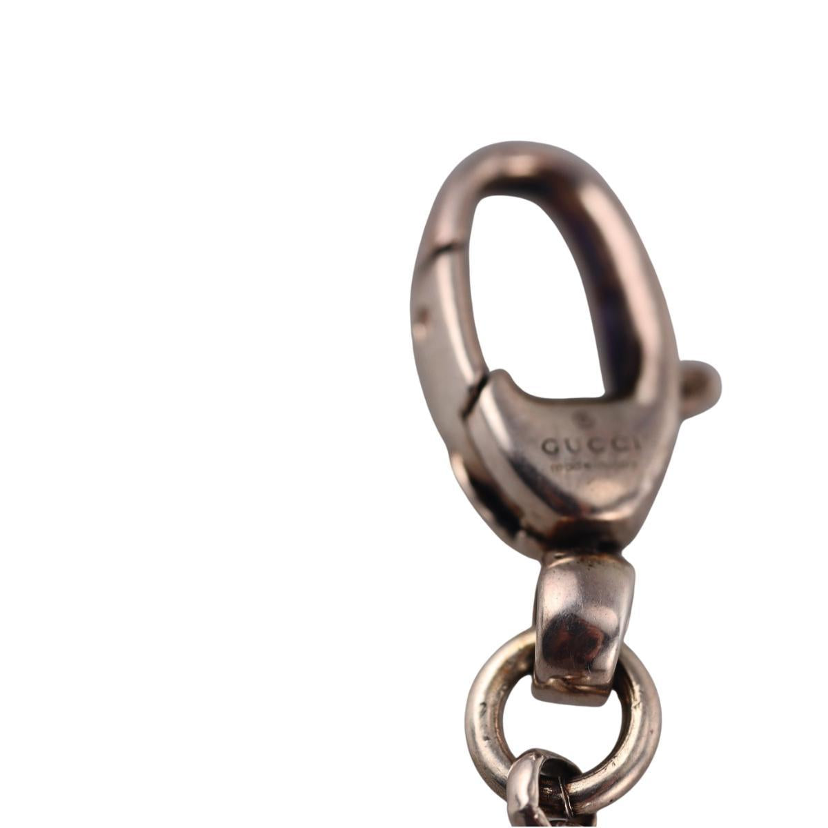 Gucci GG Marmont Key Charm Sterling Silver Bracelet