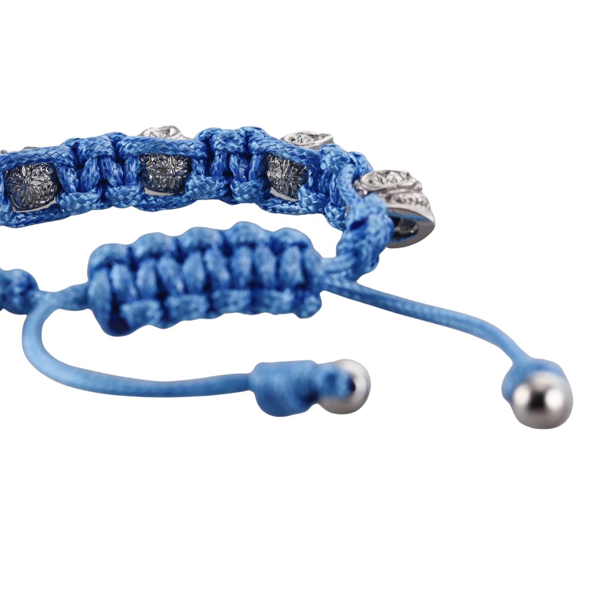 Skull Bomberg Skully Blue Crystal Bracelet