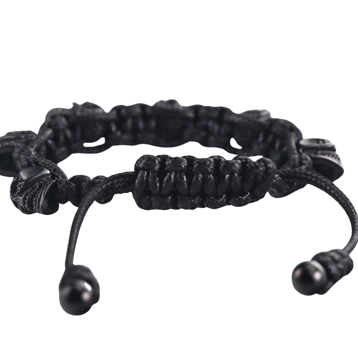 Skull Bomberg Skully Crystal Black w Black Crystal Bracelet