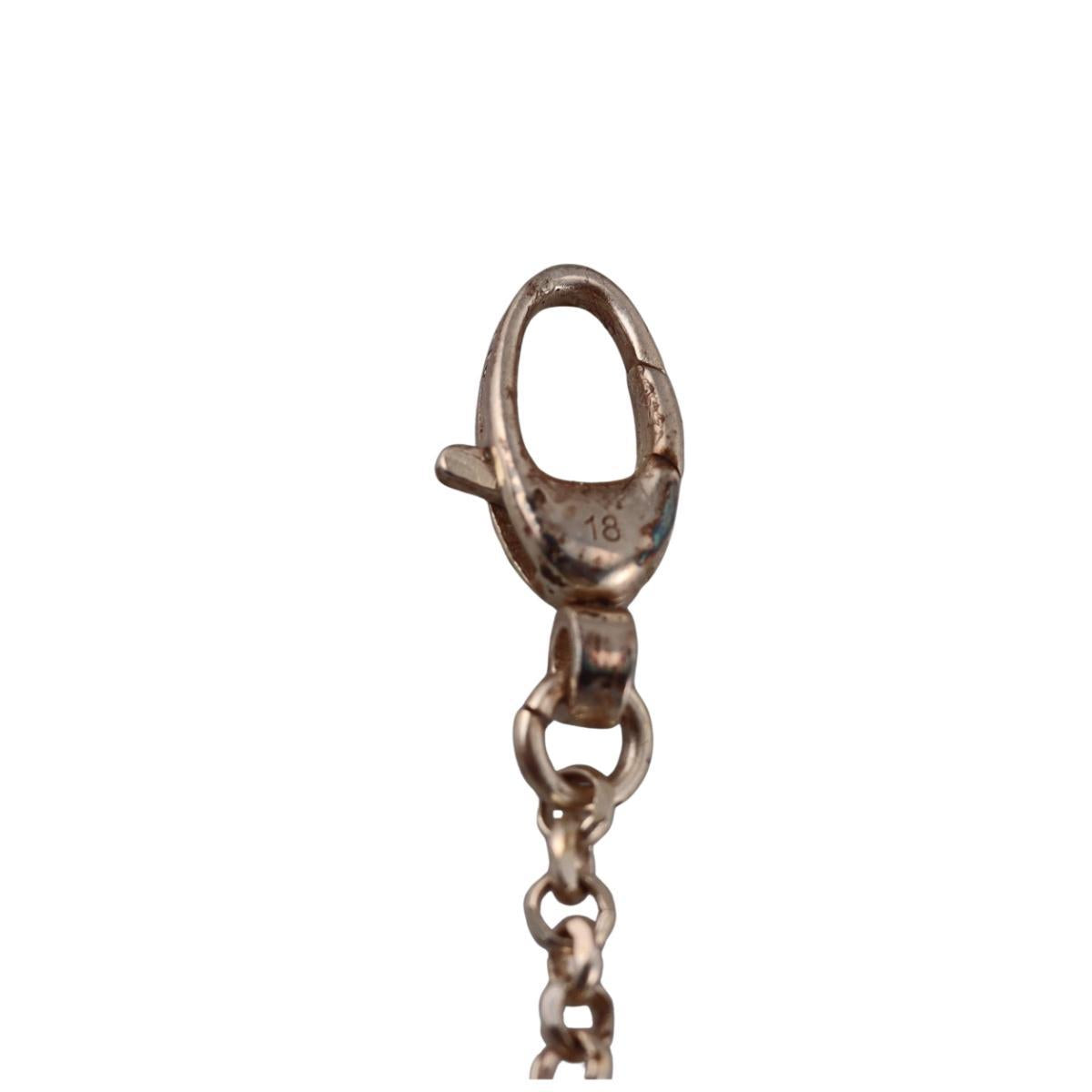 Gucci Marmont GG Charm Sterling Silver Bracelet Size 18