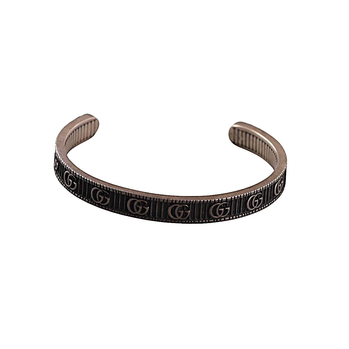 Gucci GG Marmont Sterling Silver Bangle Bracelet Size 17