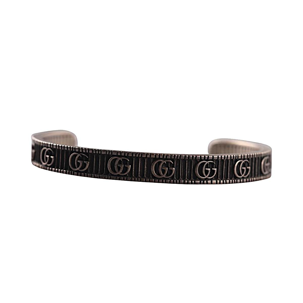 Gucci GG Marmont Sterling Silver Bangle Bracelet Size 17