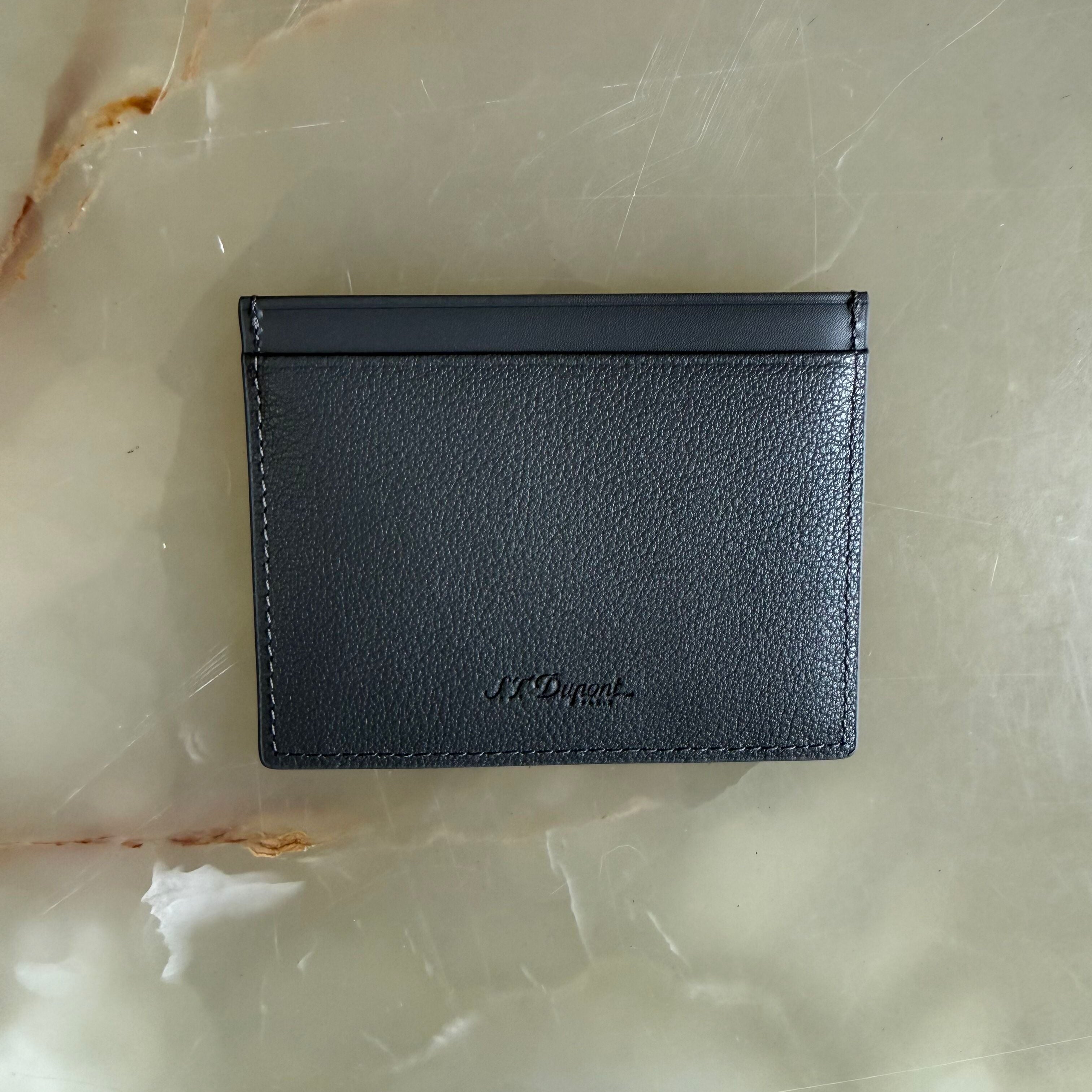 S. T. Dupont Grey Leather Cardholder 093004C
