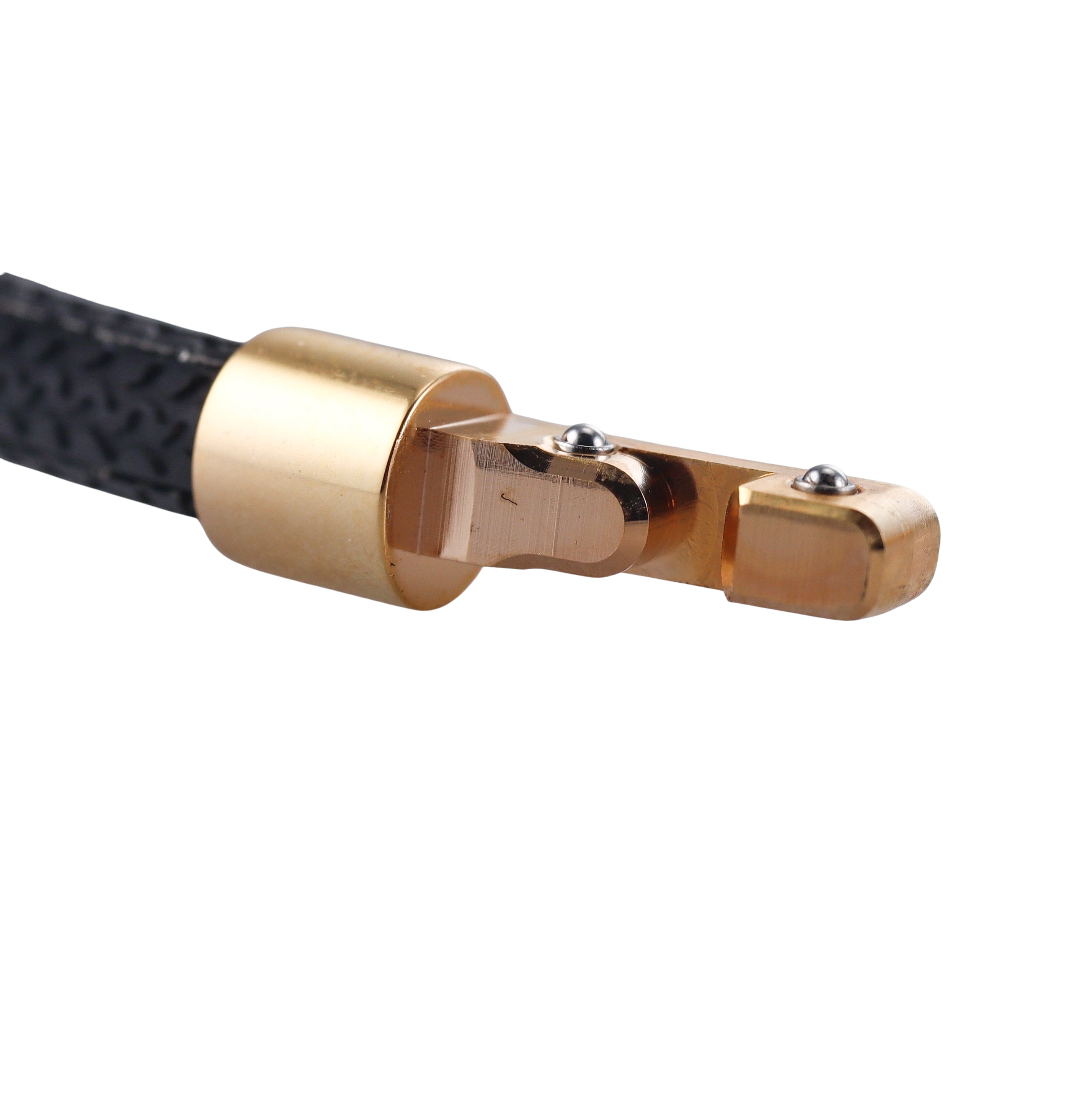 Chopard Mille Miglia Black Cord Gold Tone Men's Bracelet