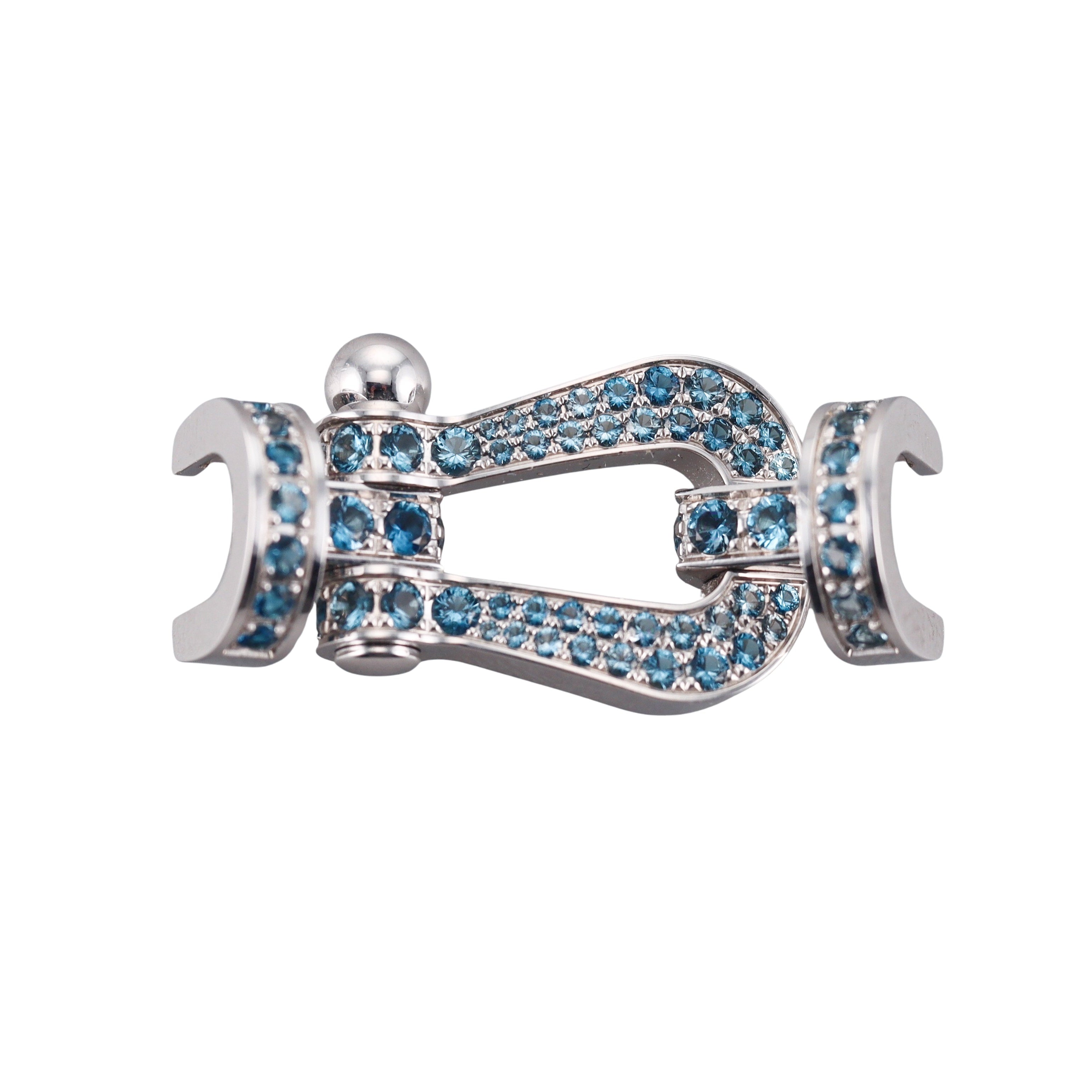Fred Force 10 18k White Gold London Blue Topaz Buckle Medium
