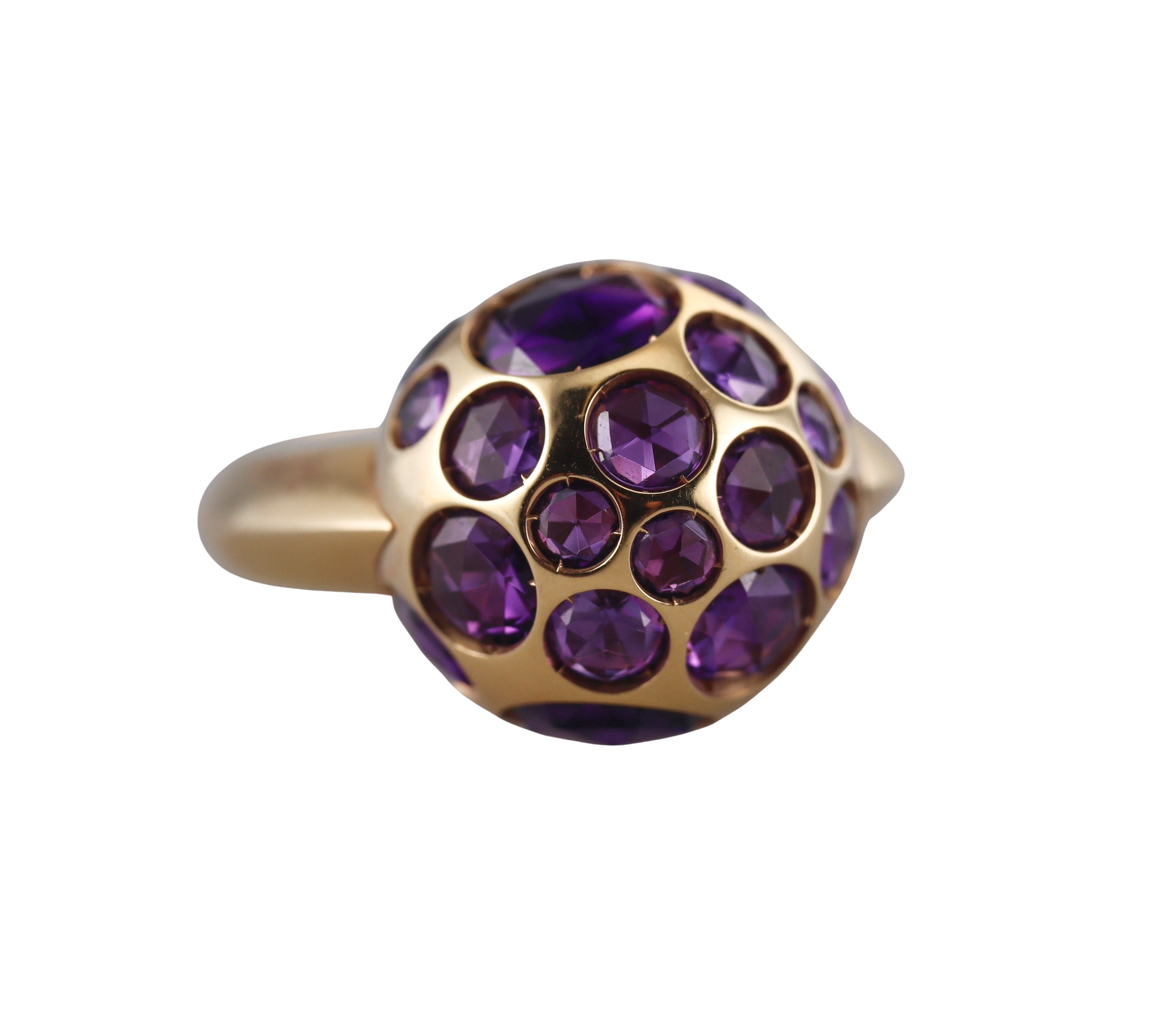 Pomellato 18k Yellow Gold Amethyst Harem Ring