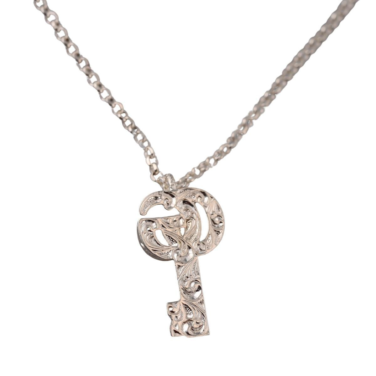 Gucci Marmont GG Key Pendant Sterling Silver Necklace