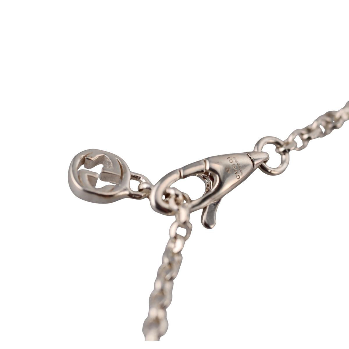 Gucci Marmont GG Key Pendant Sterling Silver Necklace