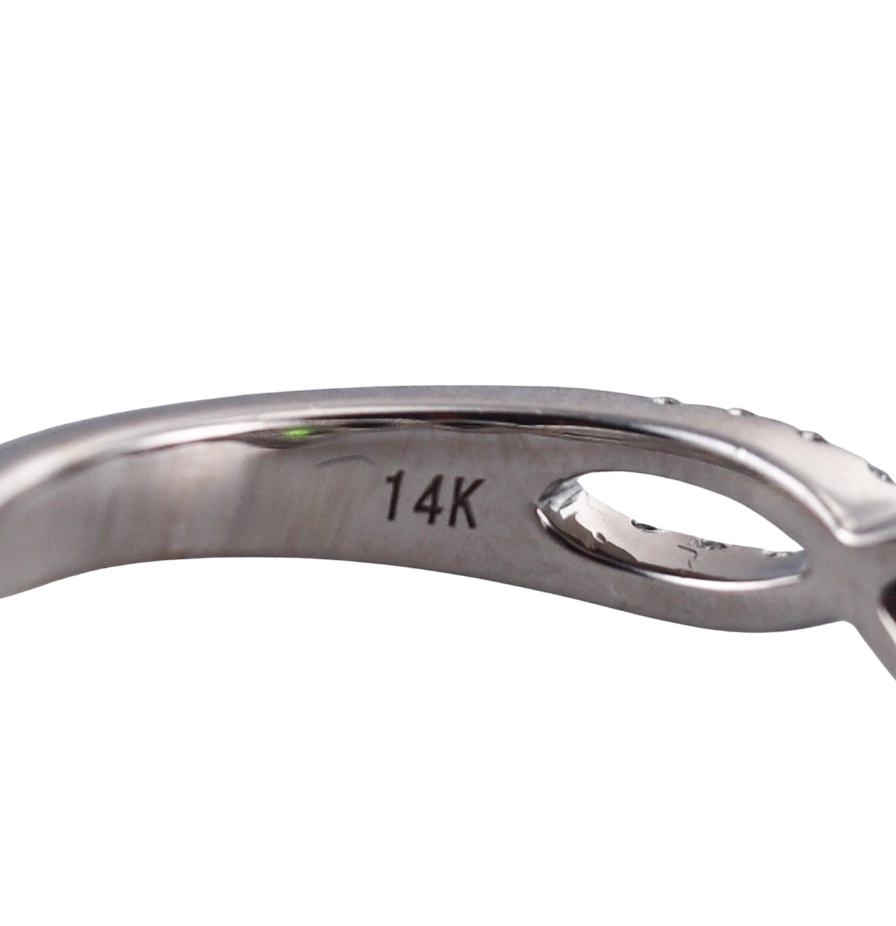 14k Gold Diamond Diopside Infinity Ring