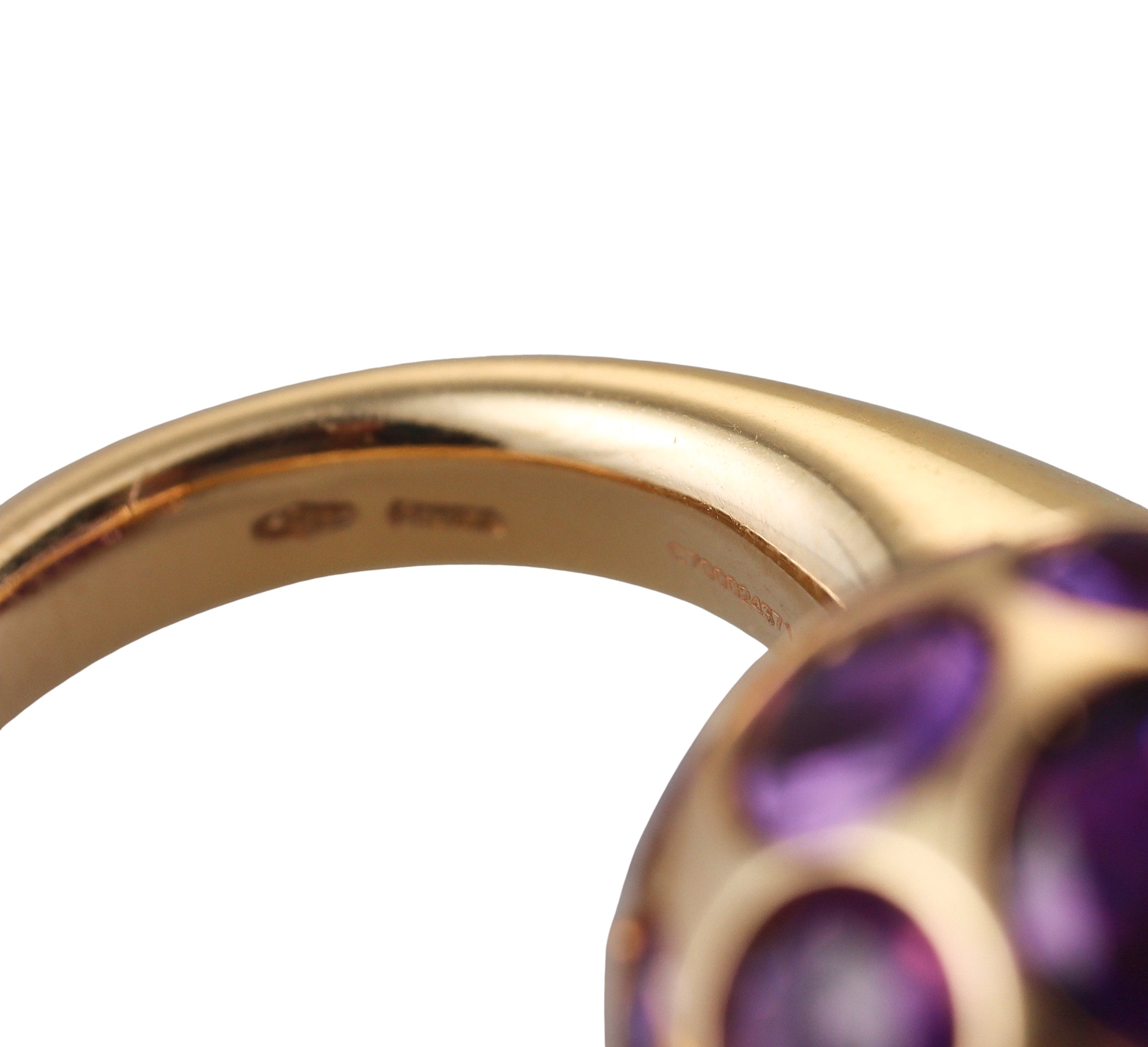 Pomellato 18k Yellow Gold Amethyst Harem Ring