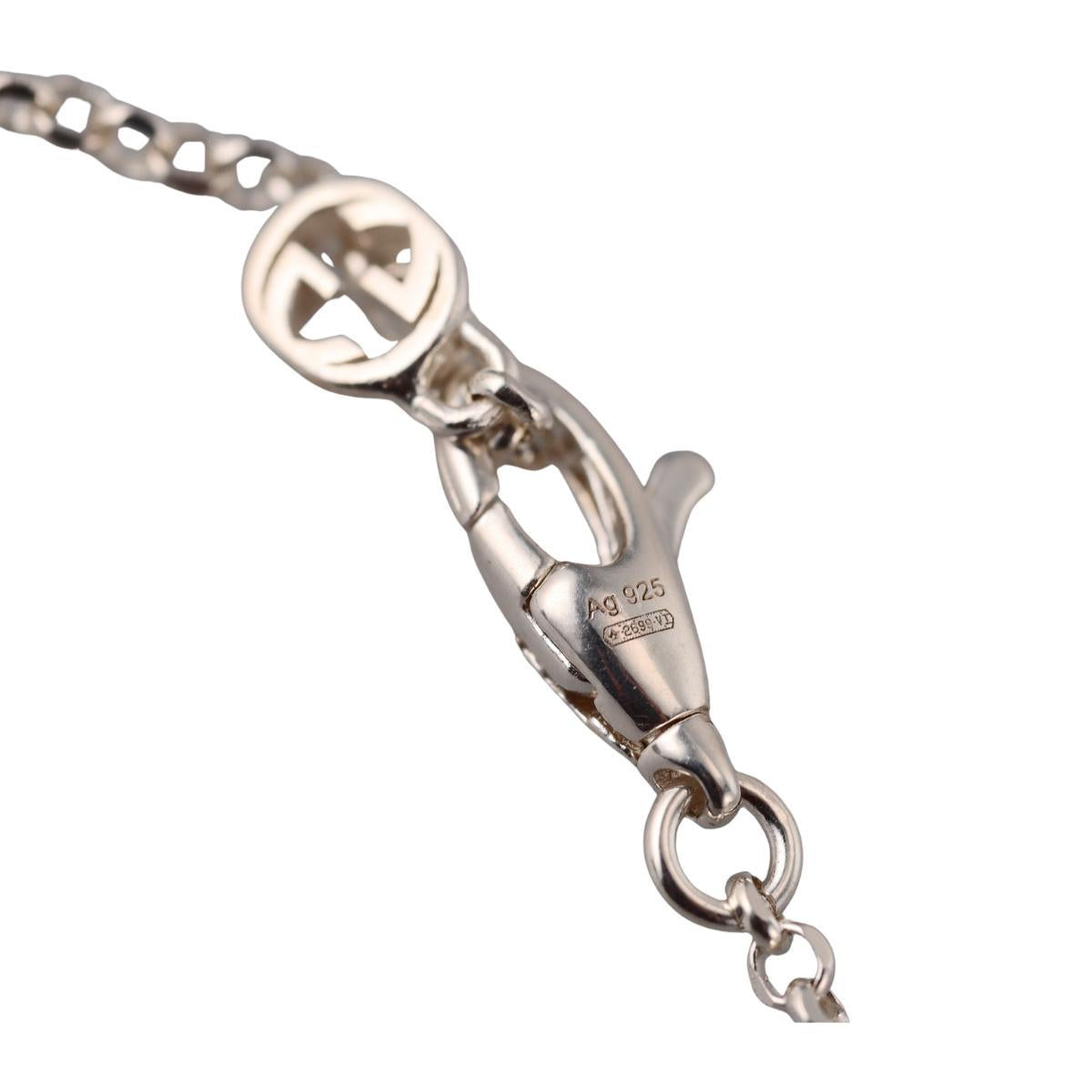 Gucci Marmont GG Key Pendant Sterling Silver Necklace