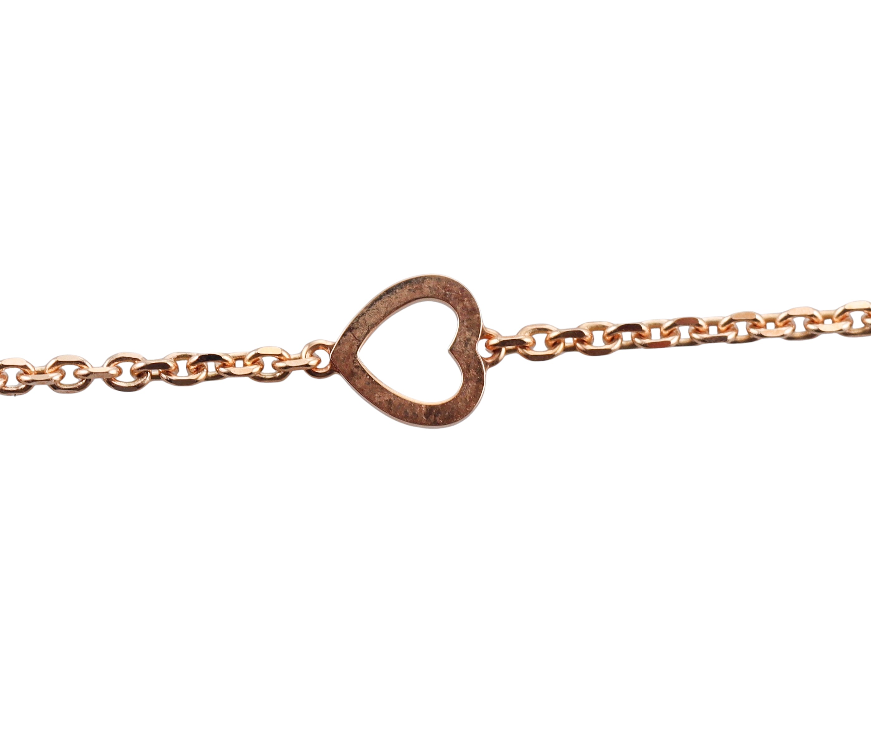 Fred Pretty Woman 18k Rose Gold Diamond Heart Pendant Necklace Medium