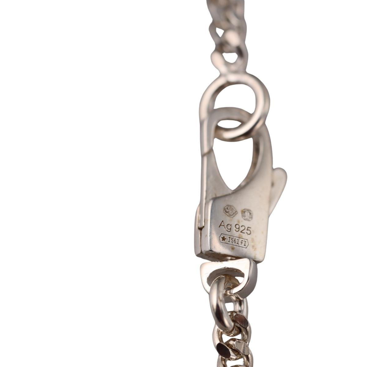 Gucci Signature Tag Sterling Silver Necklace