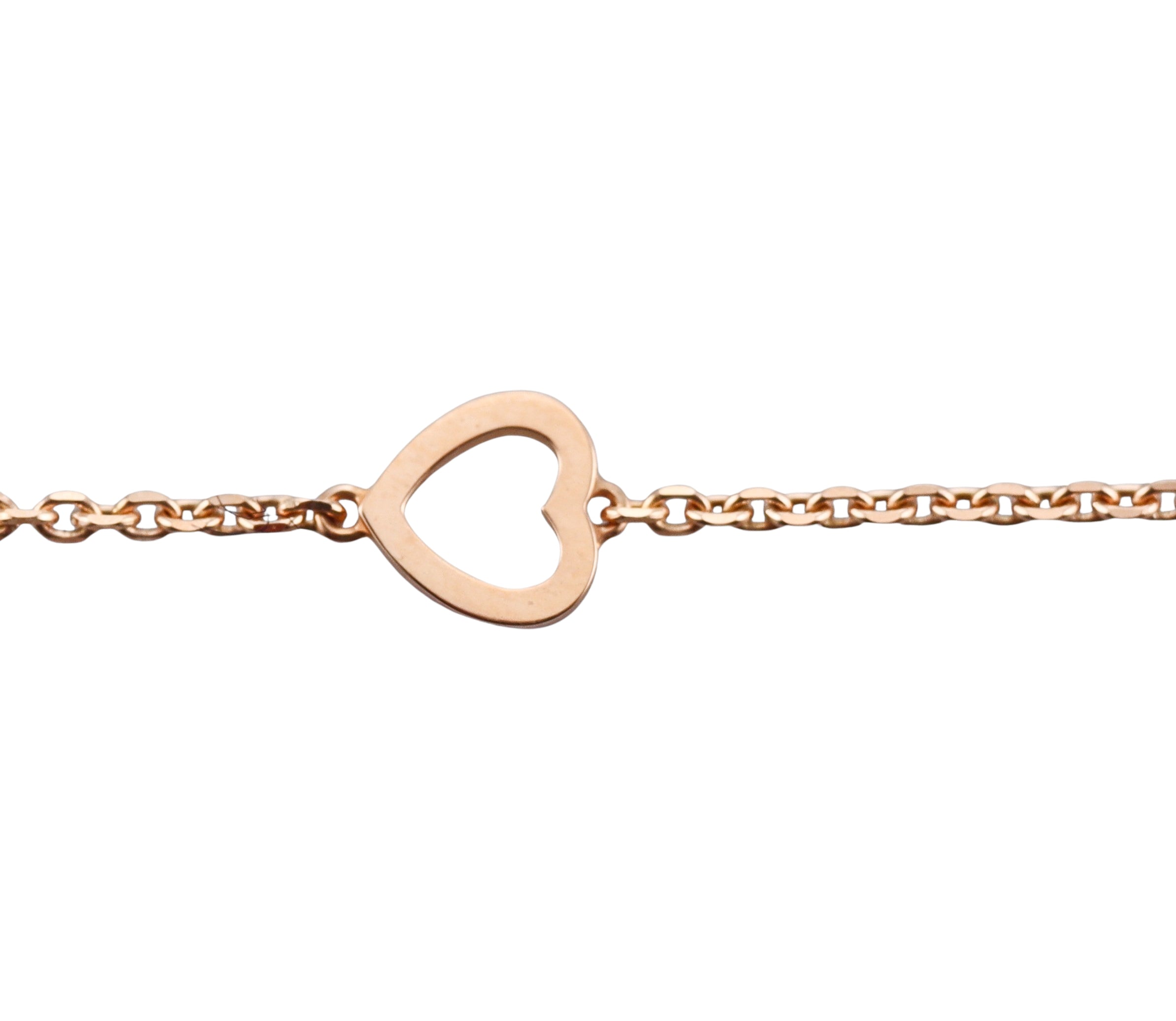 Fred Pretty Woman 18k Rose Gold Diamond Heart Necklace XS