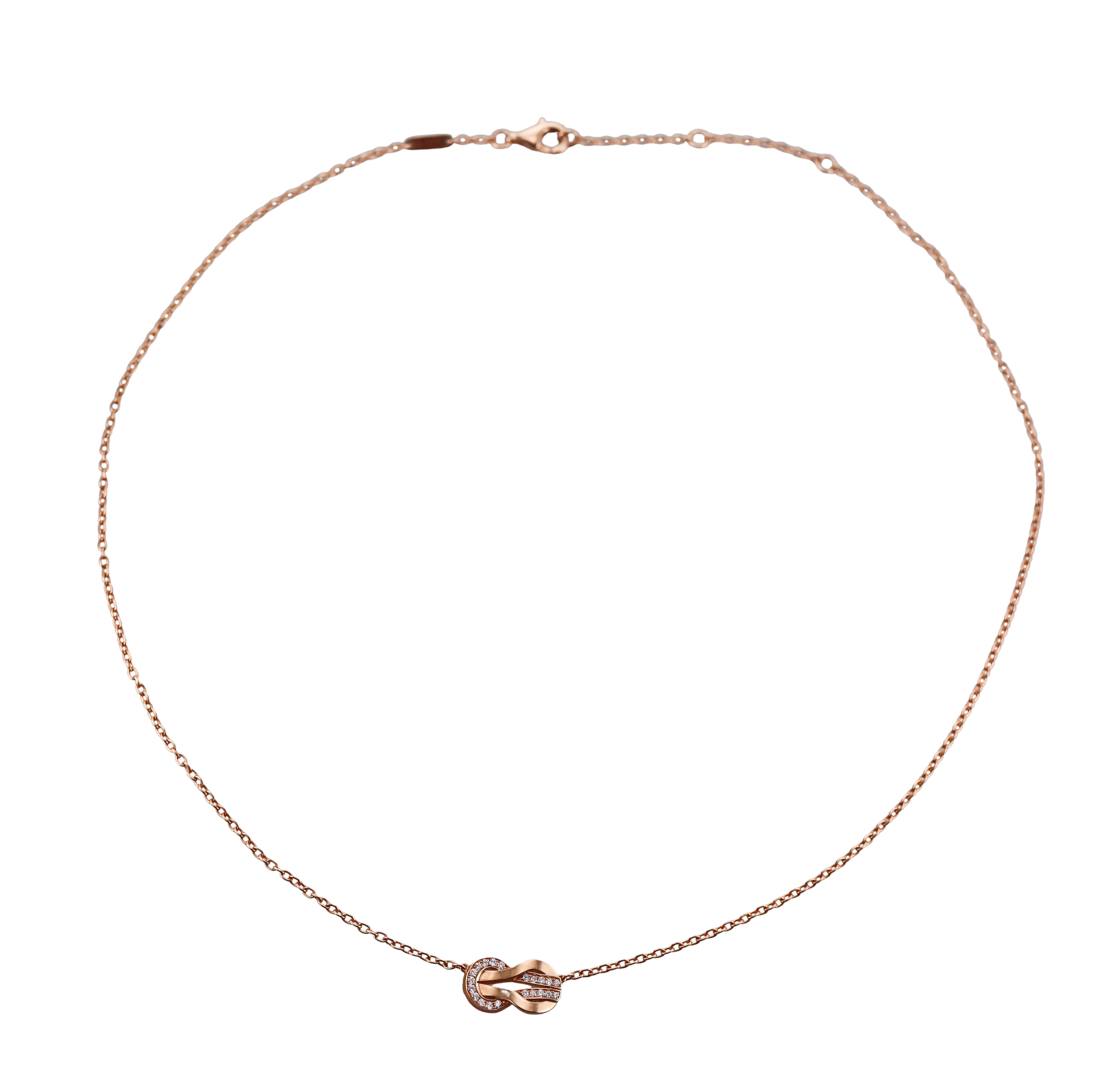 Fred Chance Infinie 18k Rose Gold Diamond Necklace