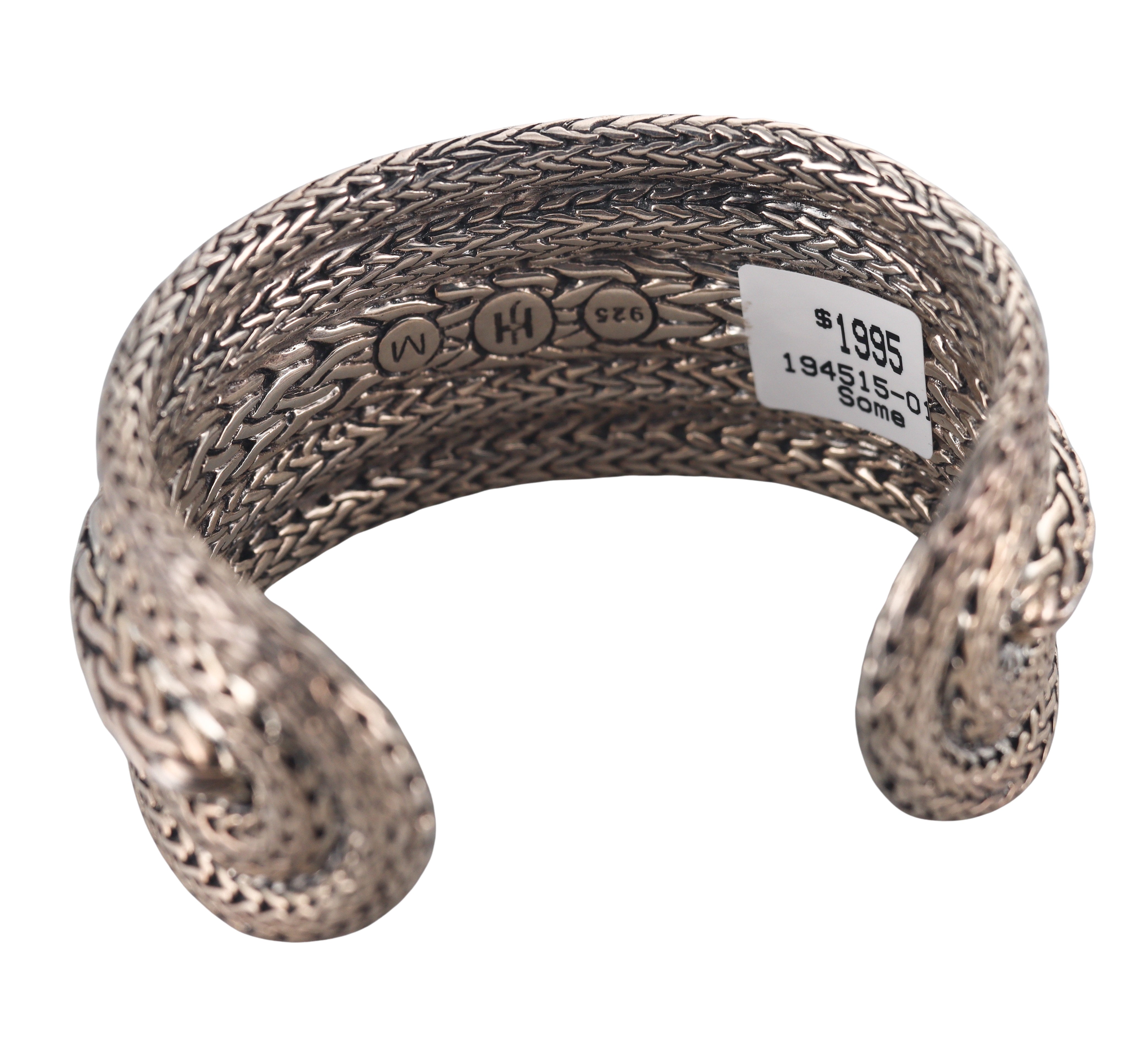 John Hardy Sterling Silver Cuff Bracelet Retail $1995