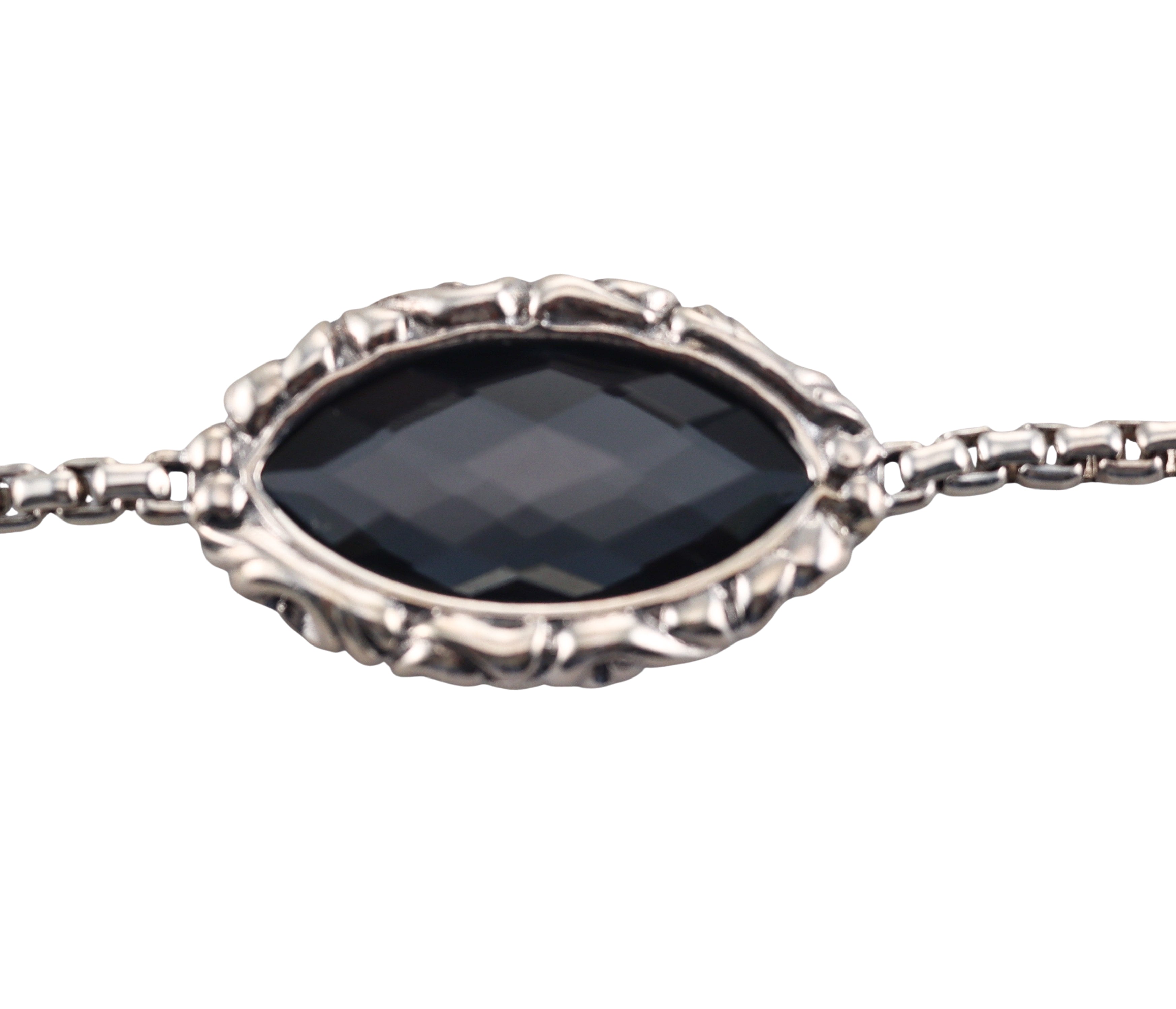 Krypell Silver Hematite Long Necklace