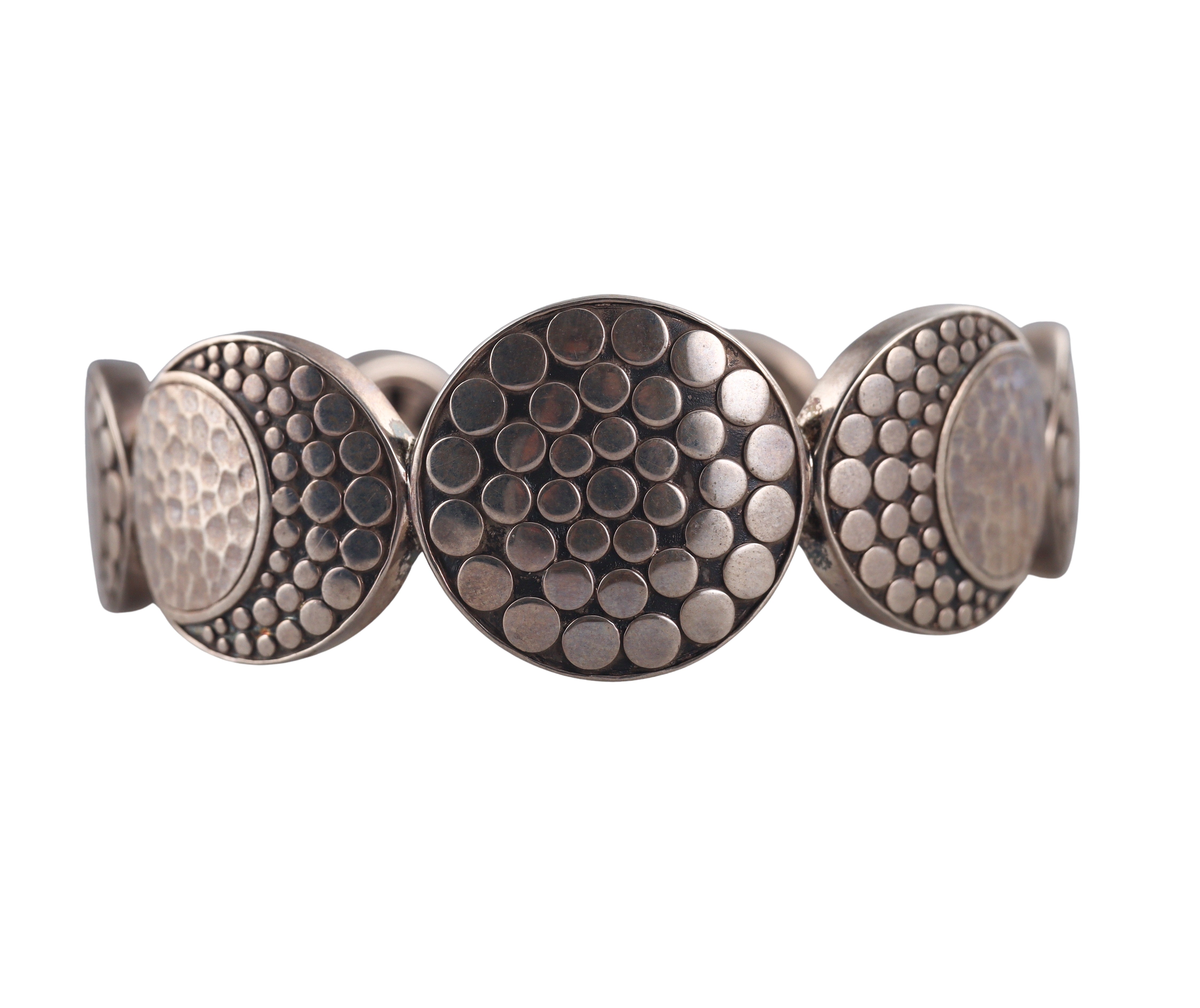 John Hardy Dot Sterling Silver Cuff Bracelet Retail $1350