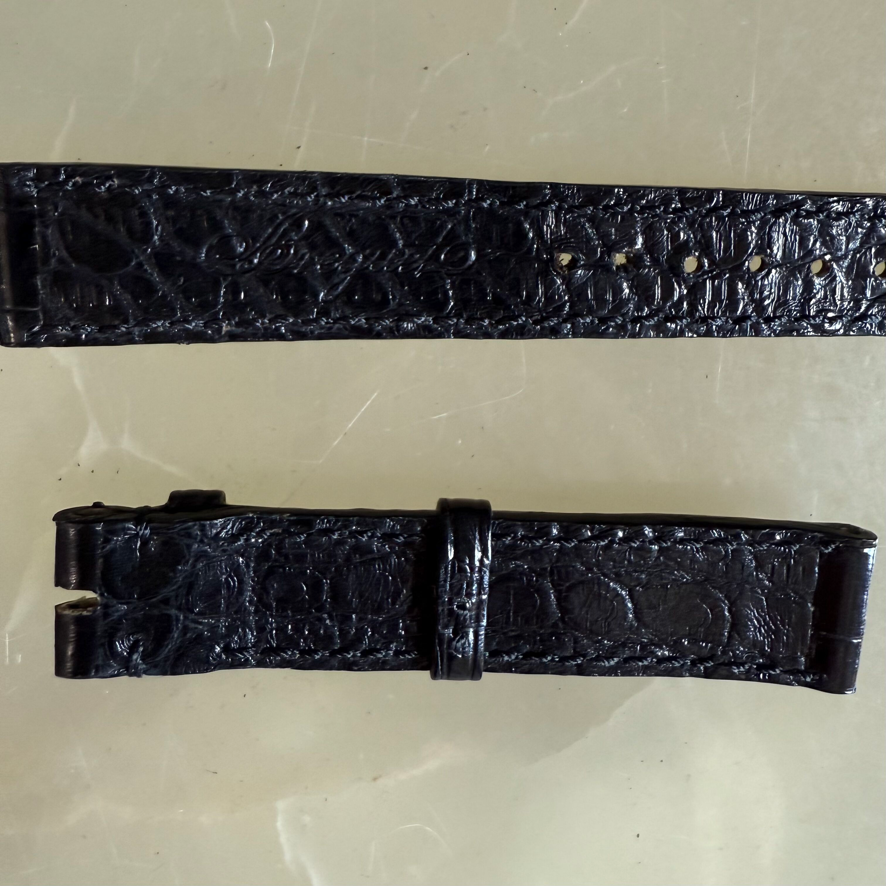 Authentic Breguet Black Crocodile Watch Strap Band 16mm