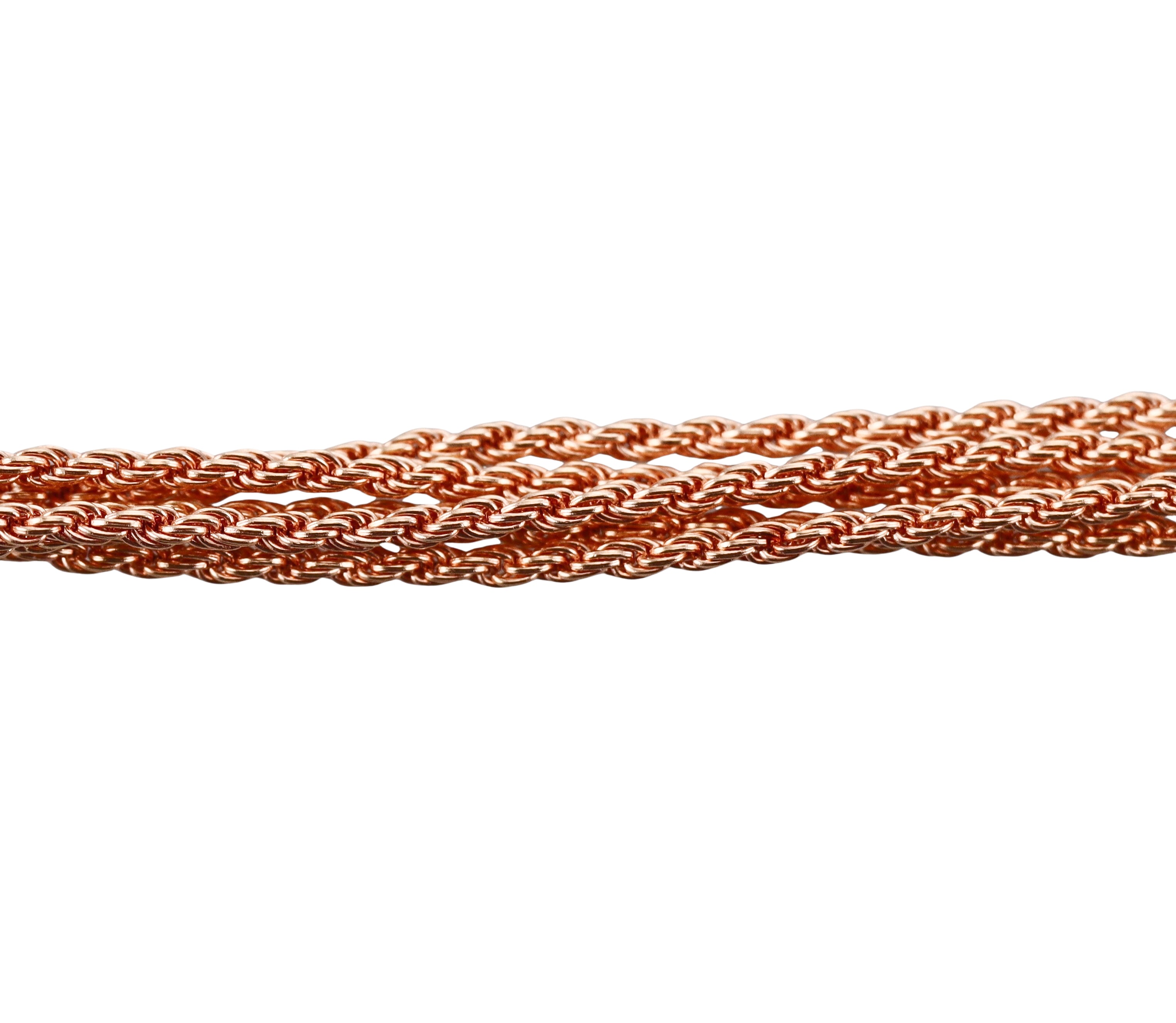 Fred 18k Rose Gold Link Multi Cable Medium Model Bracelet