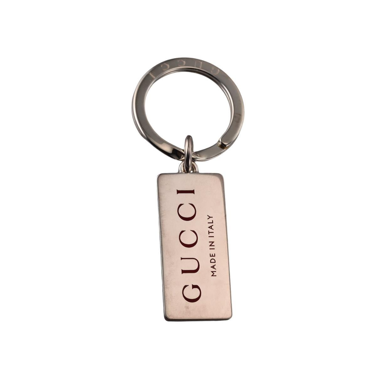Gucci Trademark Sterling Silver Key Ring