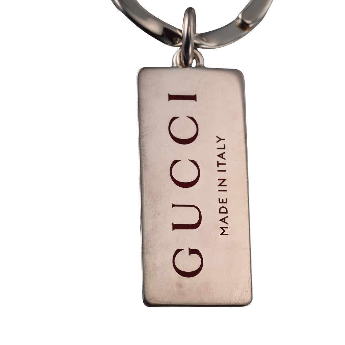Gucci Trademark Sterling Silver Key Ring