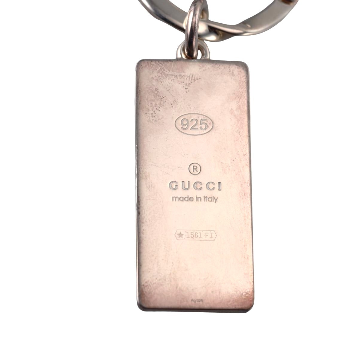 Gucci Trademark Sterling Silver Key Ring