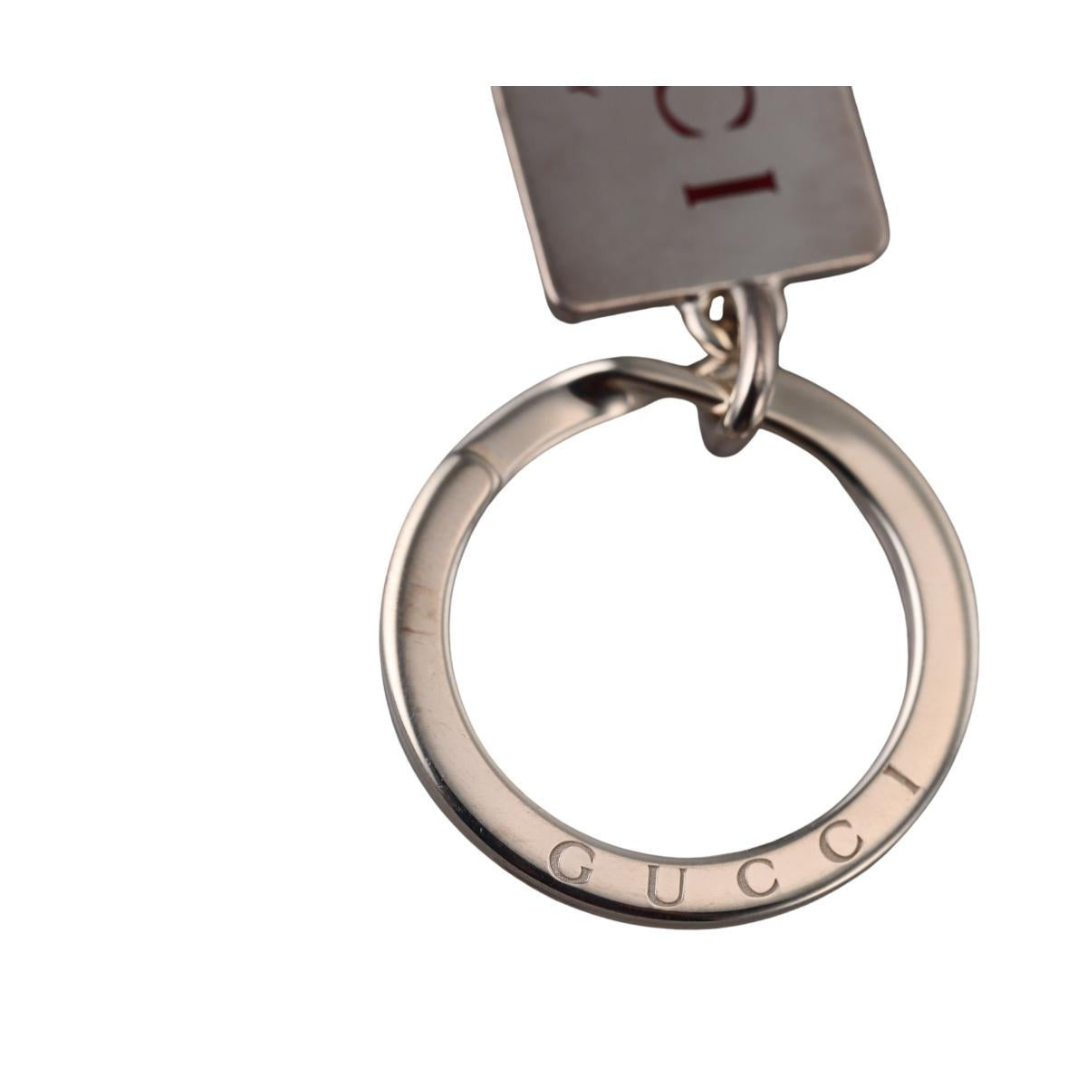 Gucci Trademark Sterling Silver Key Ring