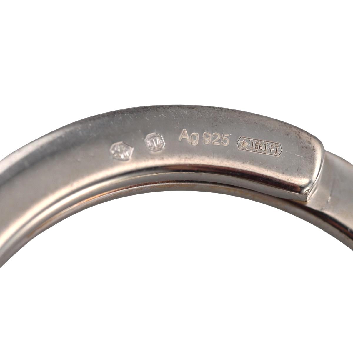 Gucci Trademark Sterling Silver Key Ring