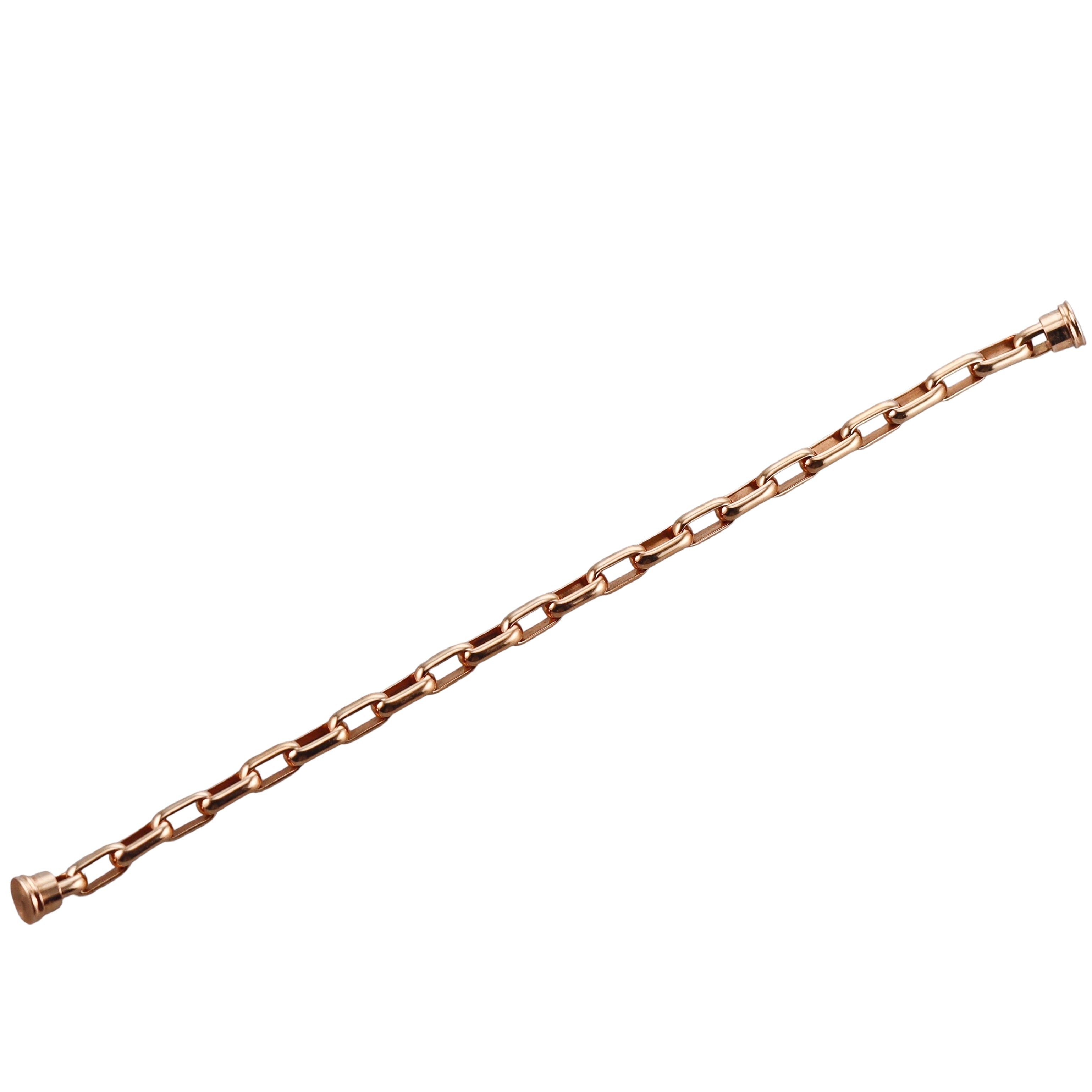 Fred 18k Rose Gold Link Cable Medium Model Bracelet