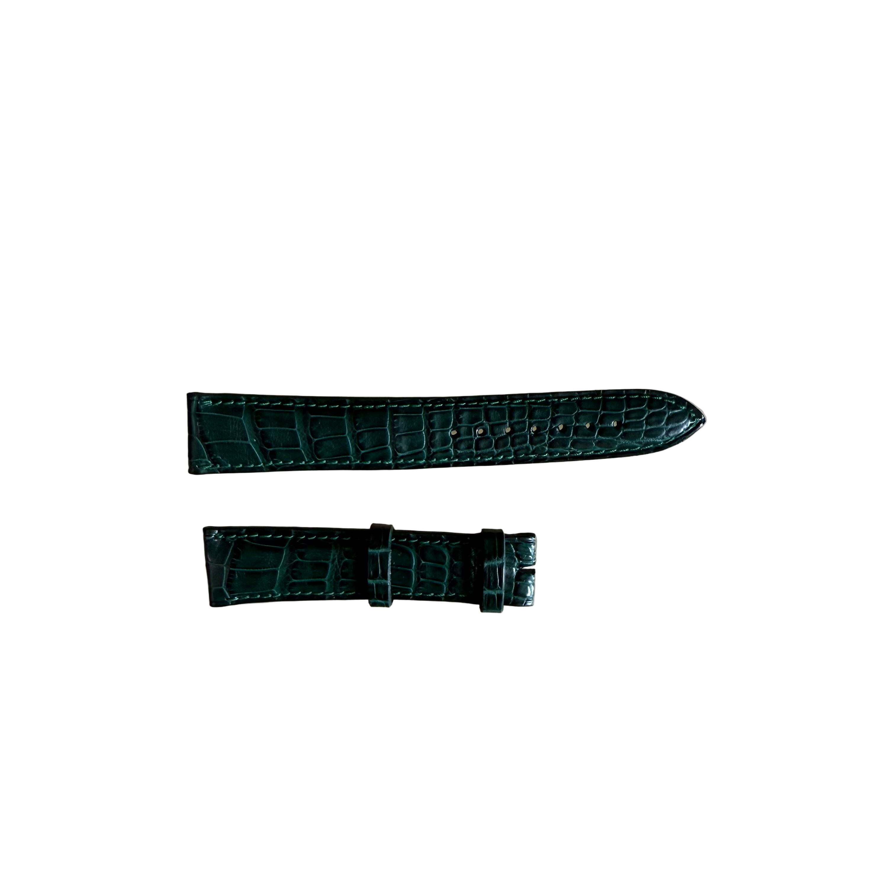 Authentic Breguet Green Crocodile Watch Strap Band 18.5mm Padded & Stitched