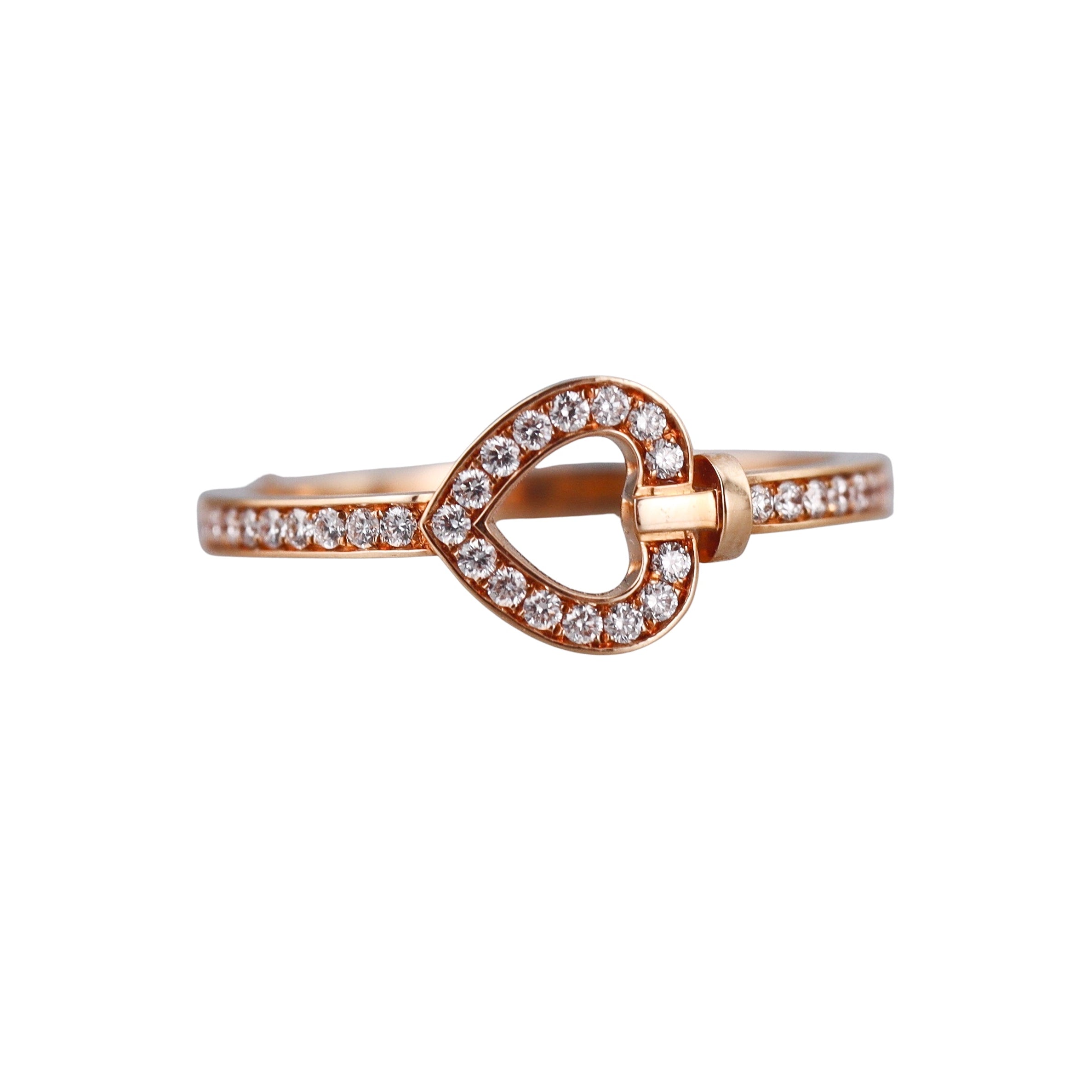 Fred Pretty Woman 18k Gold Diamond Mini Heart Ring