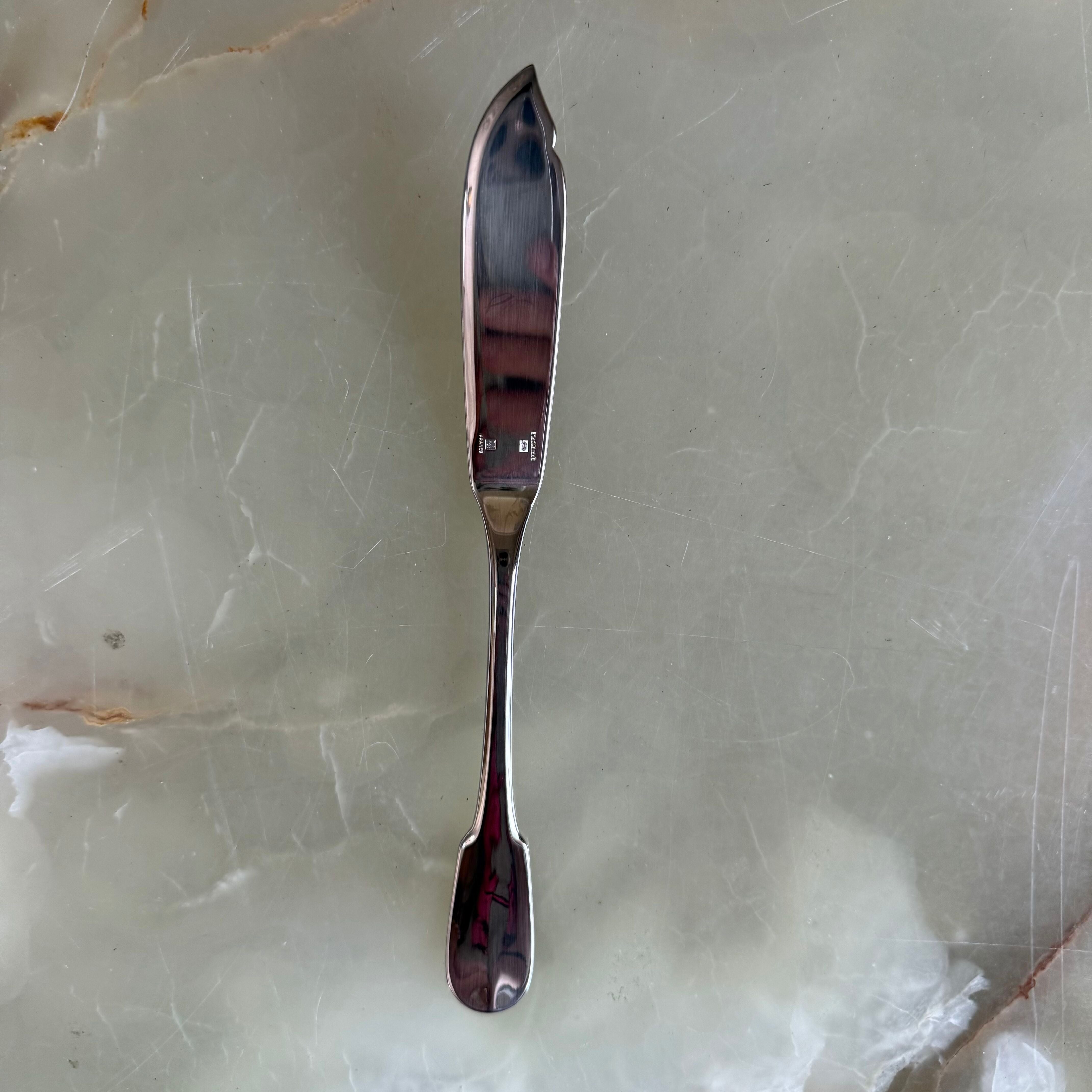 Christofle Cluny Silver Plated Fish Knife Set of 3 0021021